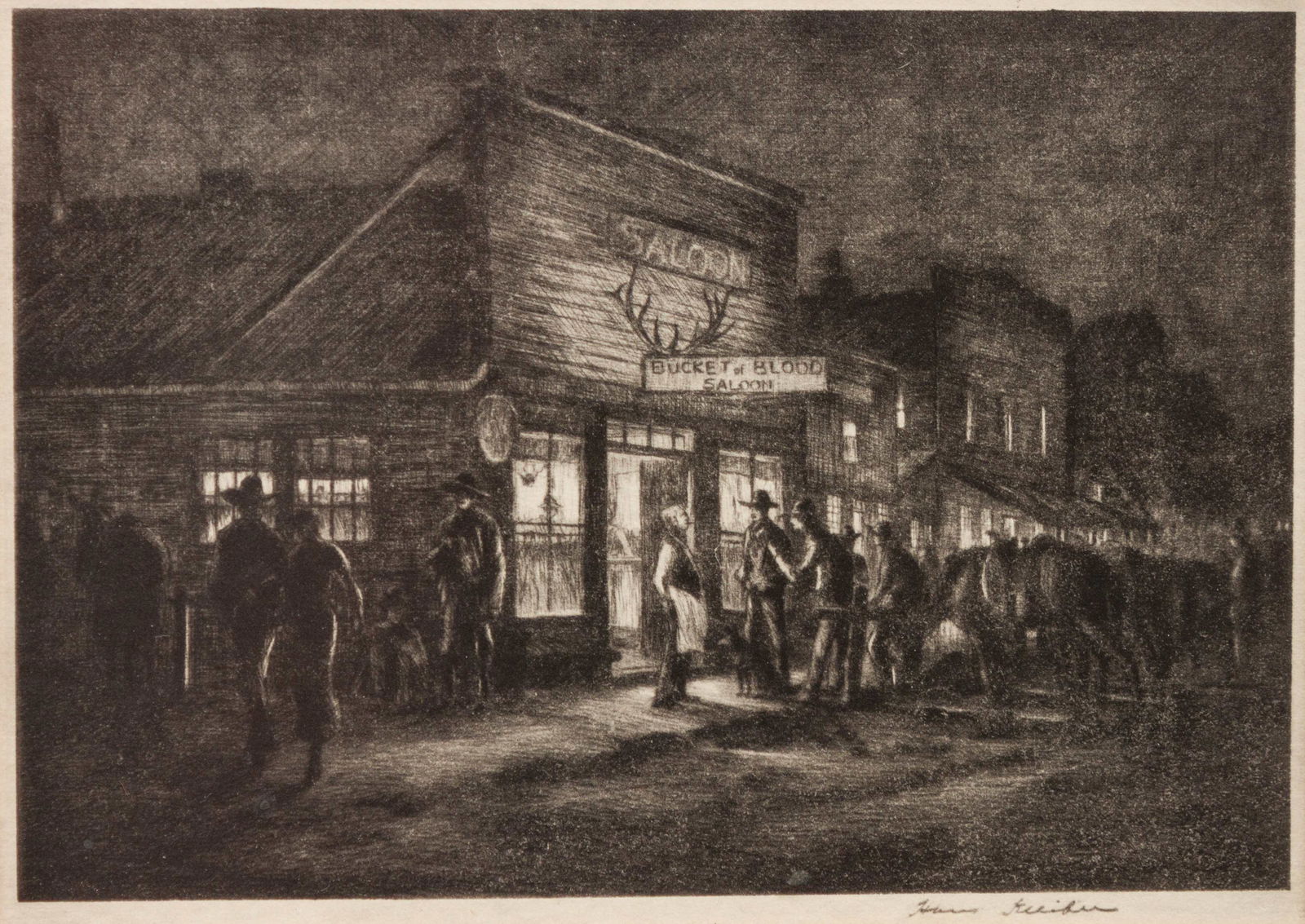 Hans Kleiber (German/American, 1887-1967) Old Western (1 of 3)