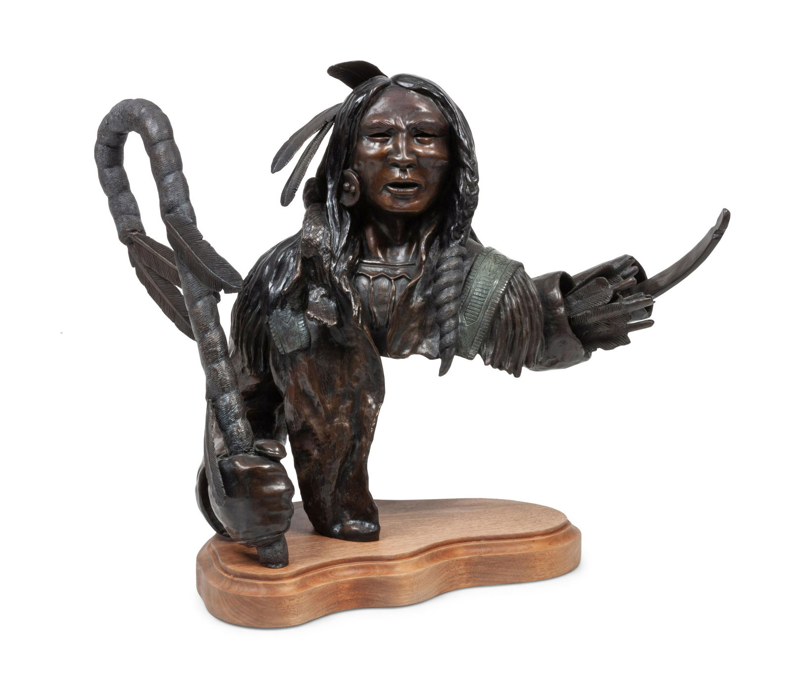 George Walbye (American, b. 1941) Indian with Staff, (1 of 4)