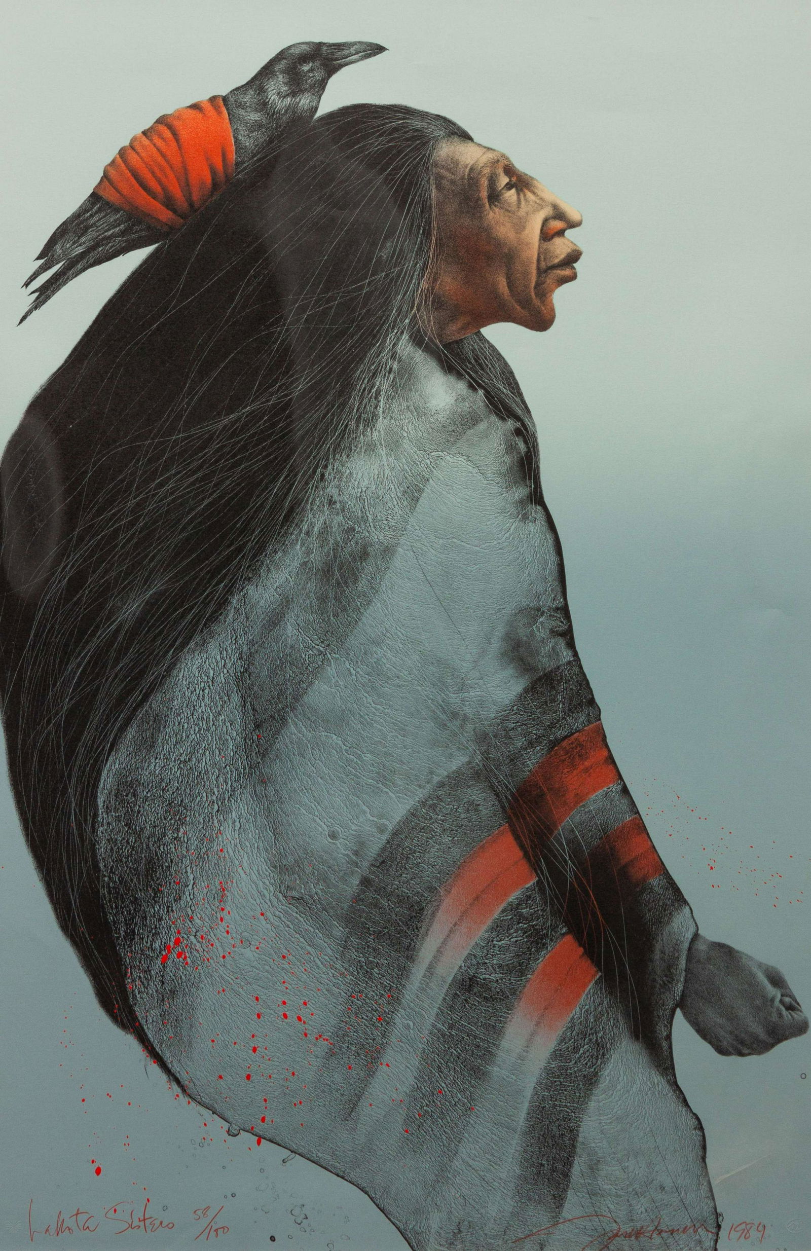 Frank Howell (American, 1937-1997) Lakota Sisters, (1 of 3)