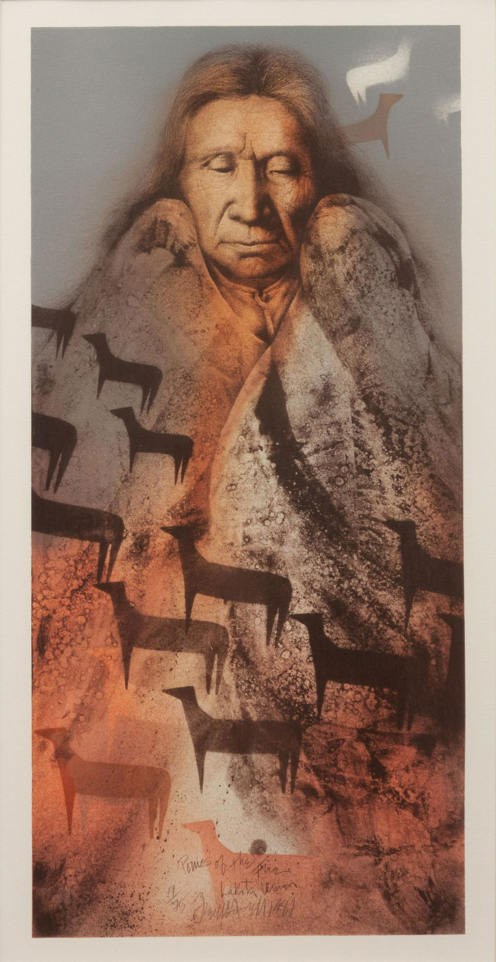 Frank Howell (American, 1937-1997) Ponies of the Fire (1 of 3)