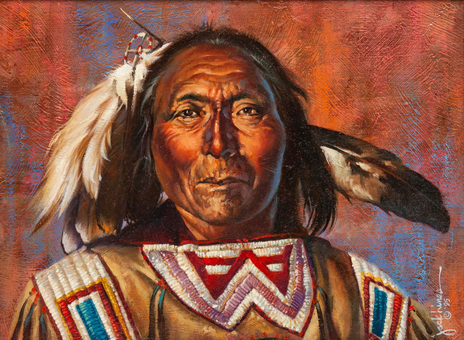 Jack Hines (American, 1923-2015) Portrait, 1995 (1 of 3)