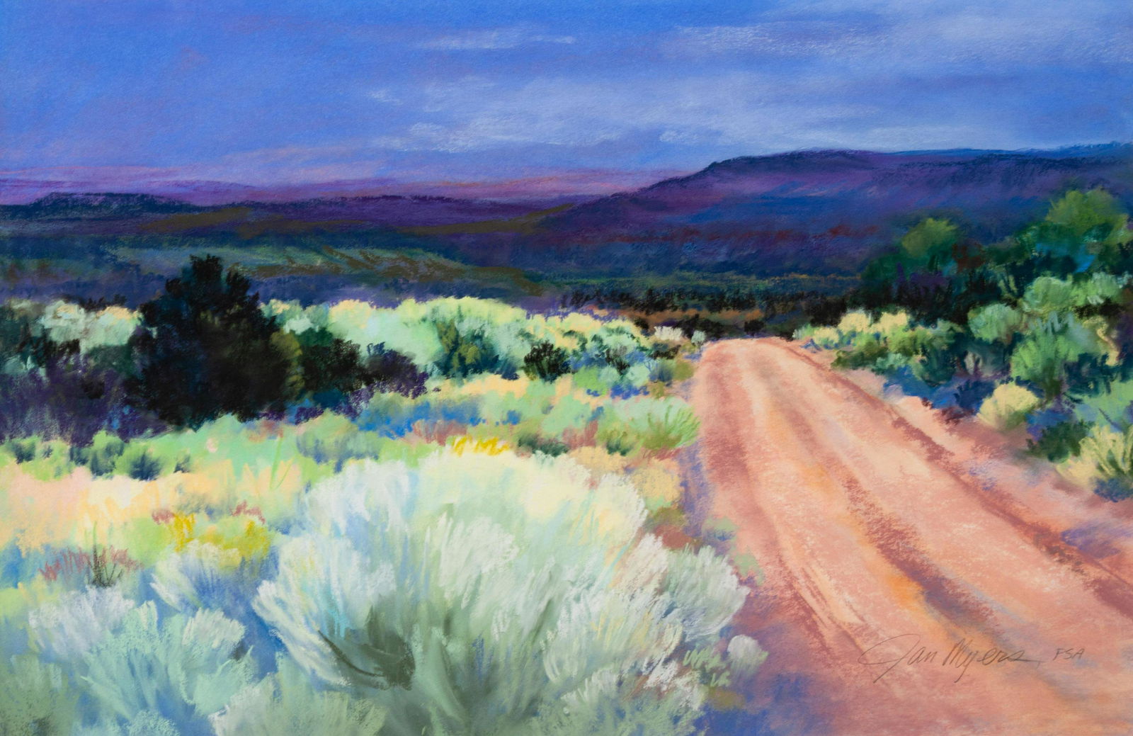 Jan Myers (American, 20th century) Road to the Valley, (1 of 3)