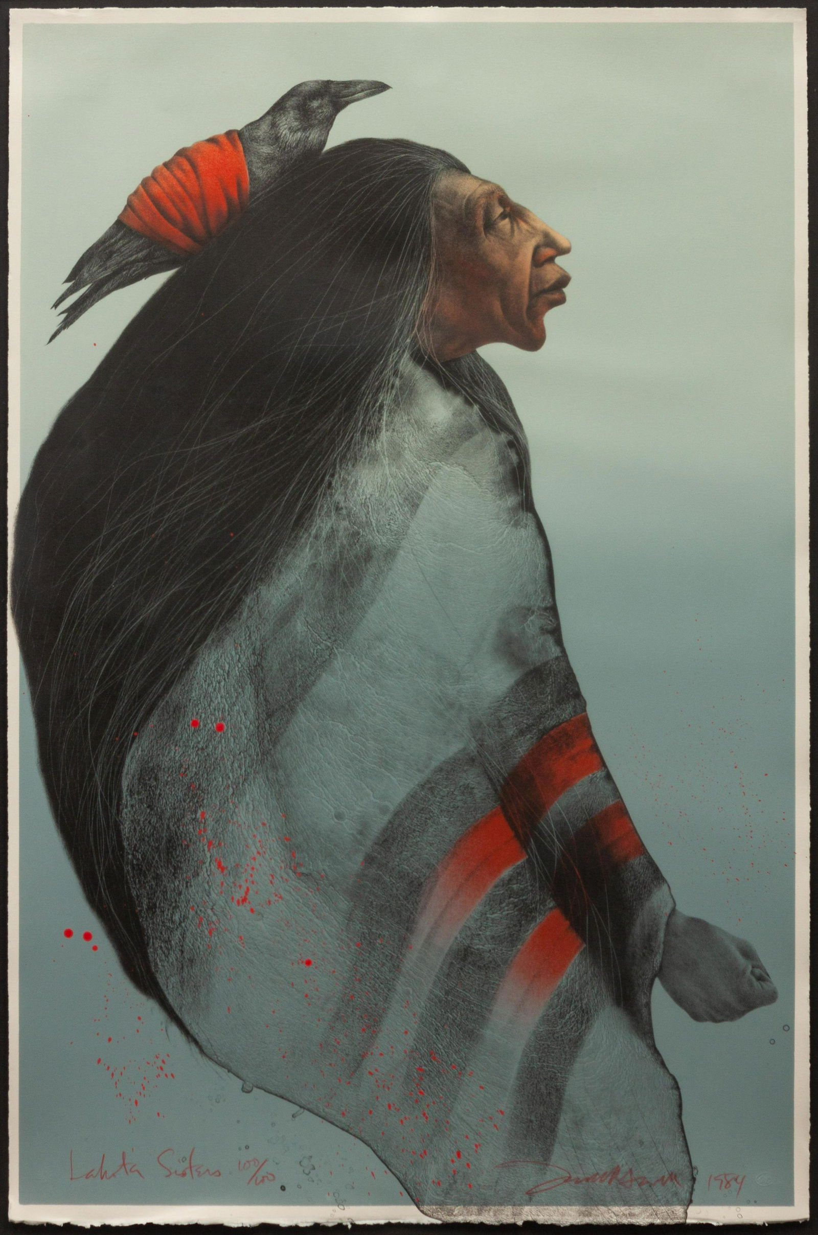 Frank Howell (American, 1937-1997) Lakota Sisters, (1 of 3)