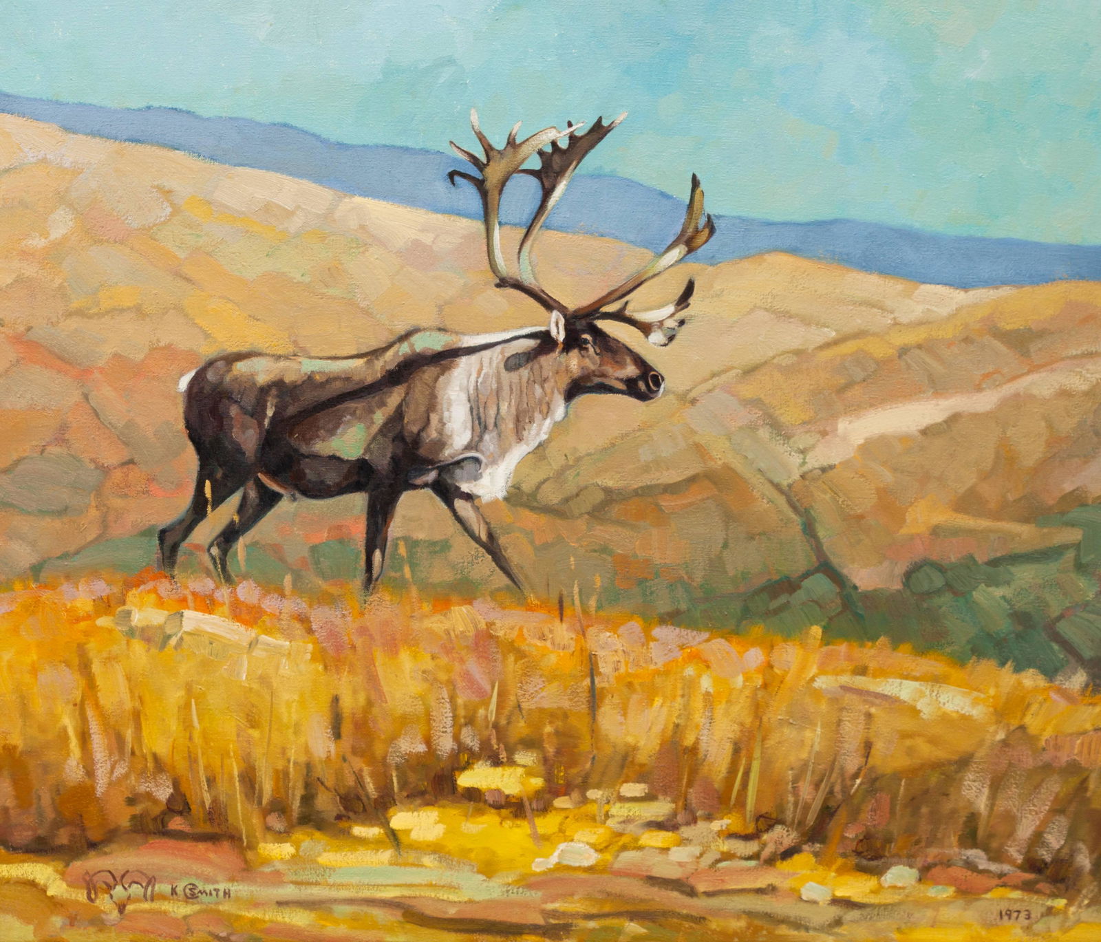 Keith C. Smith (Canadian, 1924-2000) Woodland Caribou, (1 of 3)
