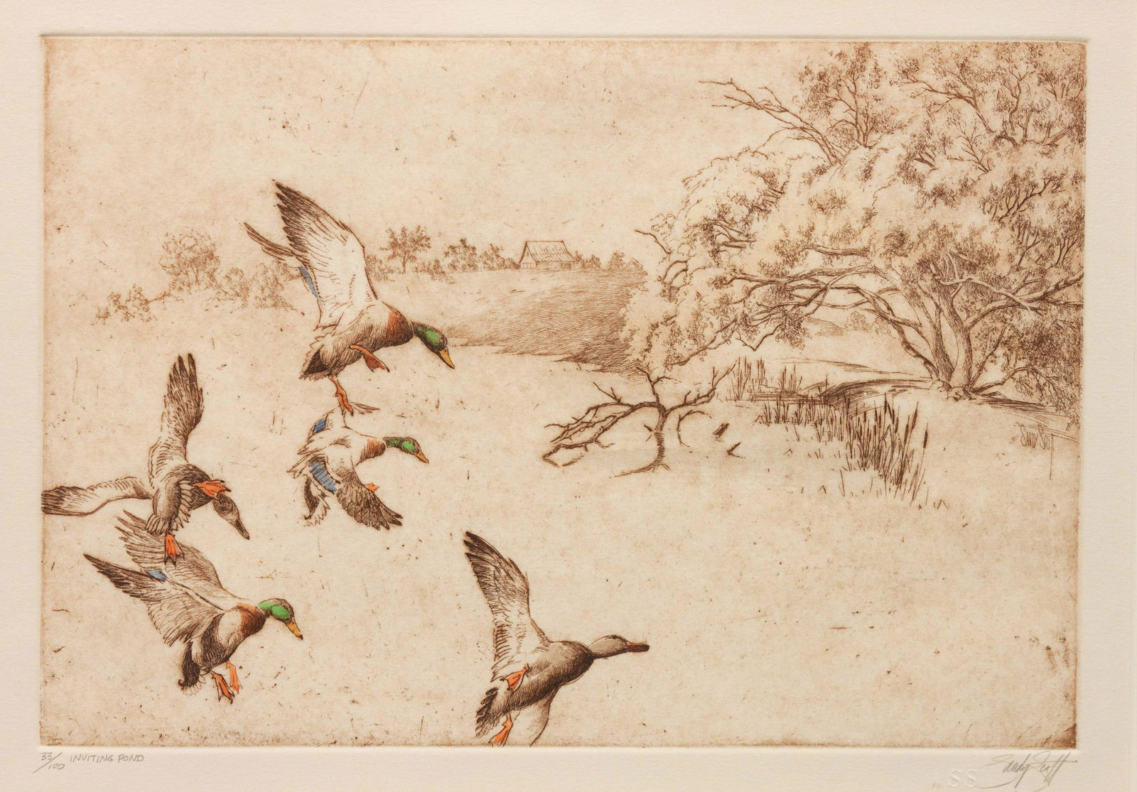 Sandy Scott Three Prints: Inviting Pond, edition (1 of 6)