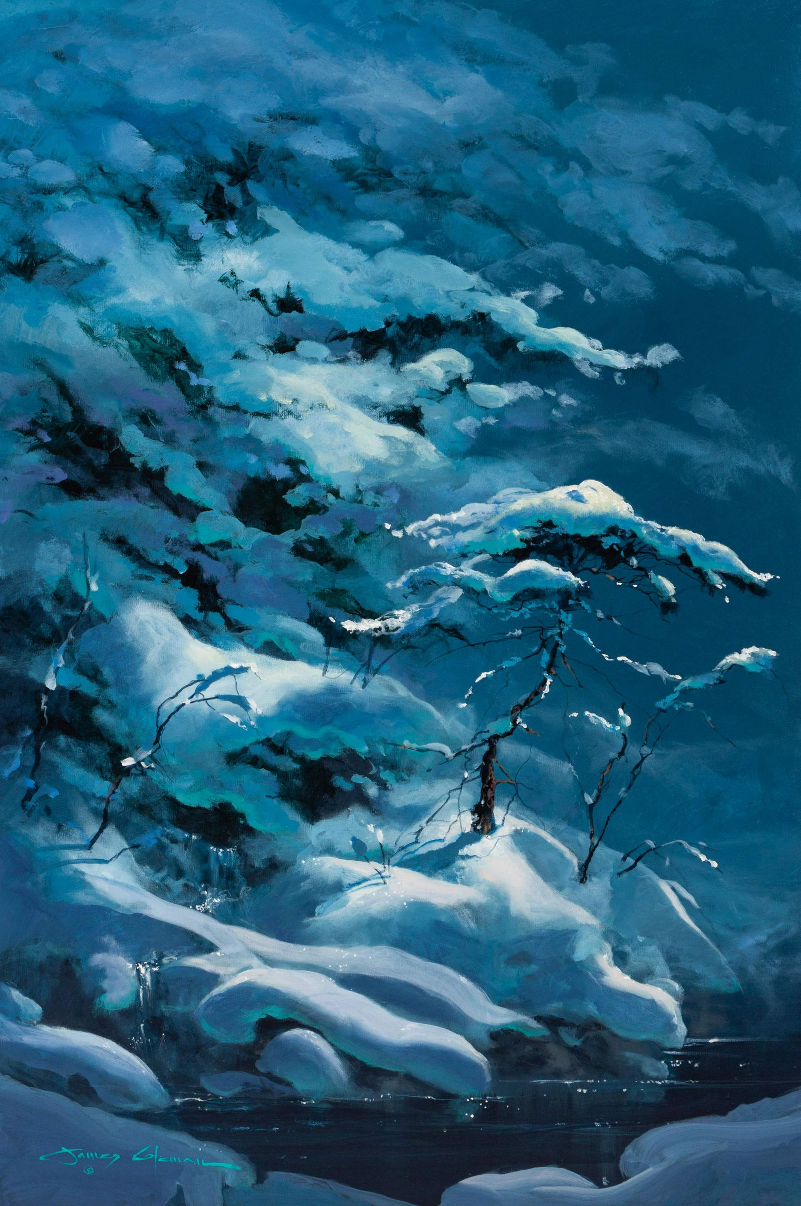 James Coleman (American, b. 1949) Winter Tranquility, (1 of 3)