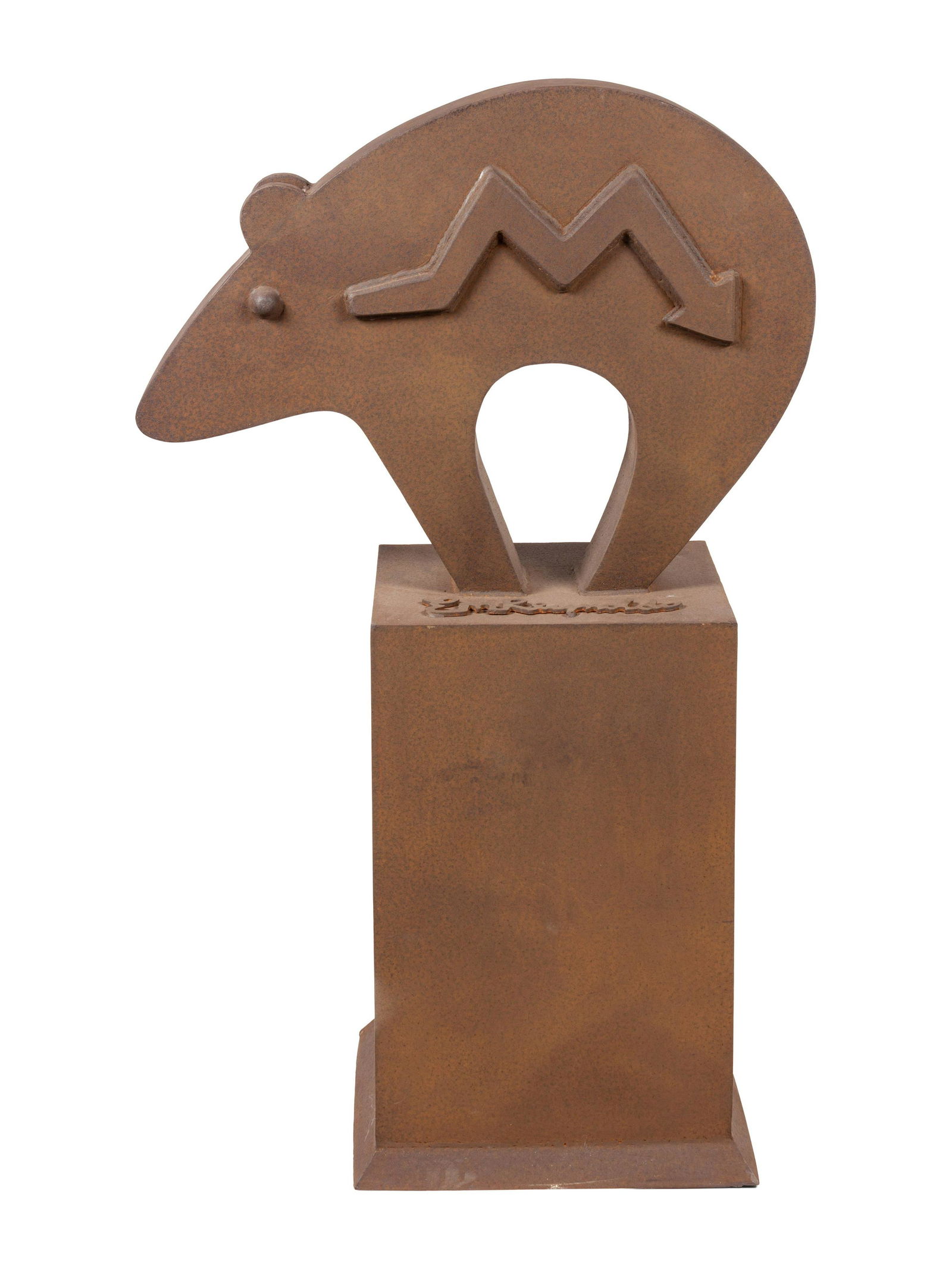 E.M. Reynolds (American, 1948-2005) Bear: E.M. Reynolds (American, 1948-2005) Bear cast iron signed EM Reynolds (base) height 49 x width 30 x depth 14 inches Property from the Private Collection of Ross Hubbard, Naples, Florida