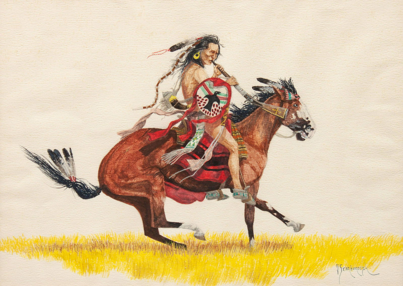 Tom Scarborough (American, 20th Century) Indian Warrior (1 of 3)