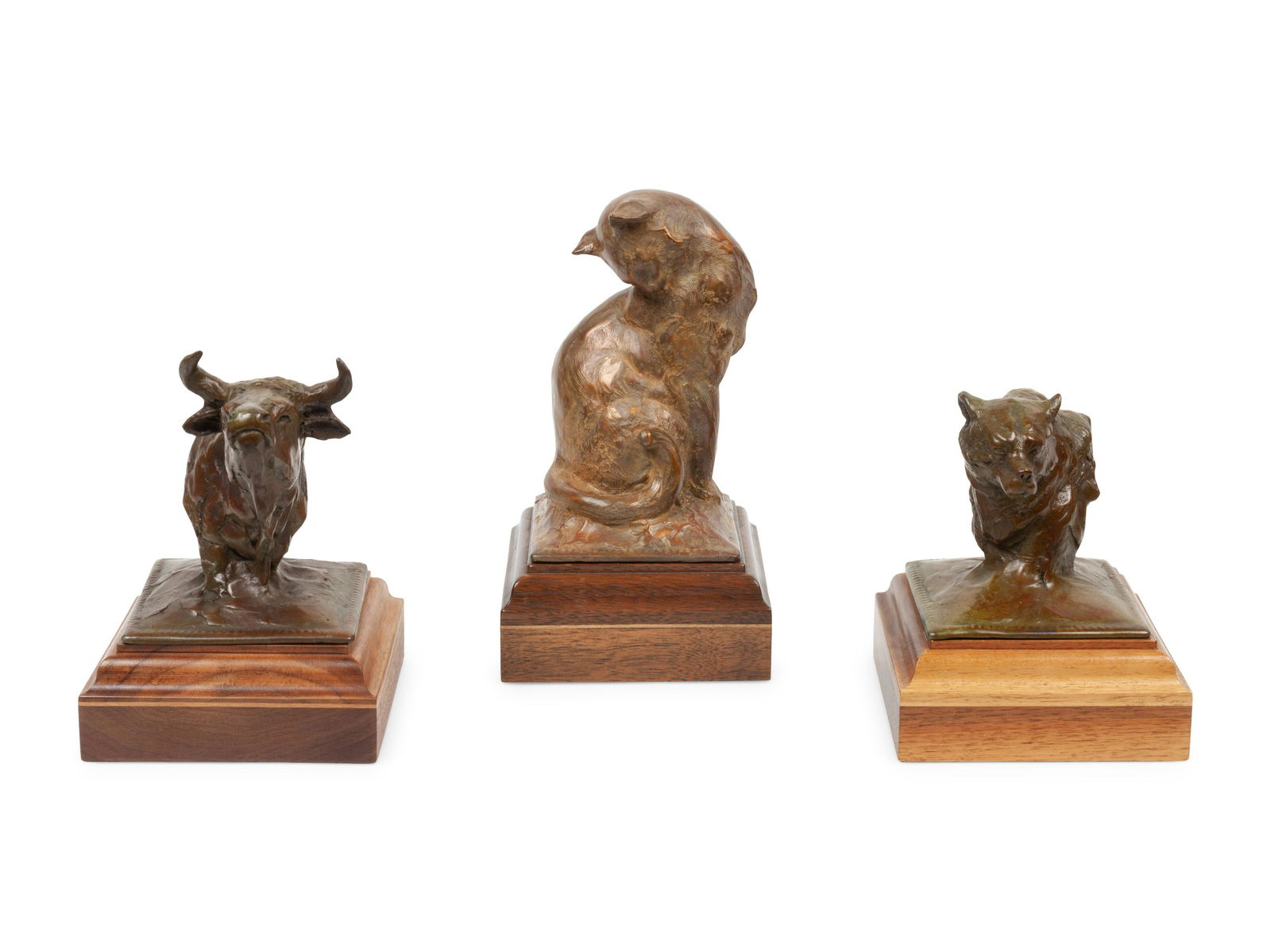 Sandy Scott (American, b. 1943) Three Sculptures: Cat, (1 of 4)