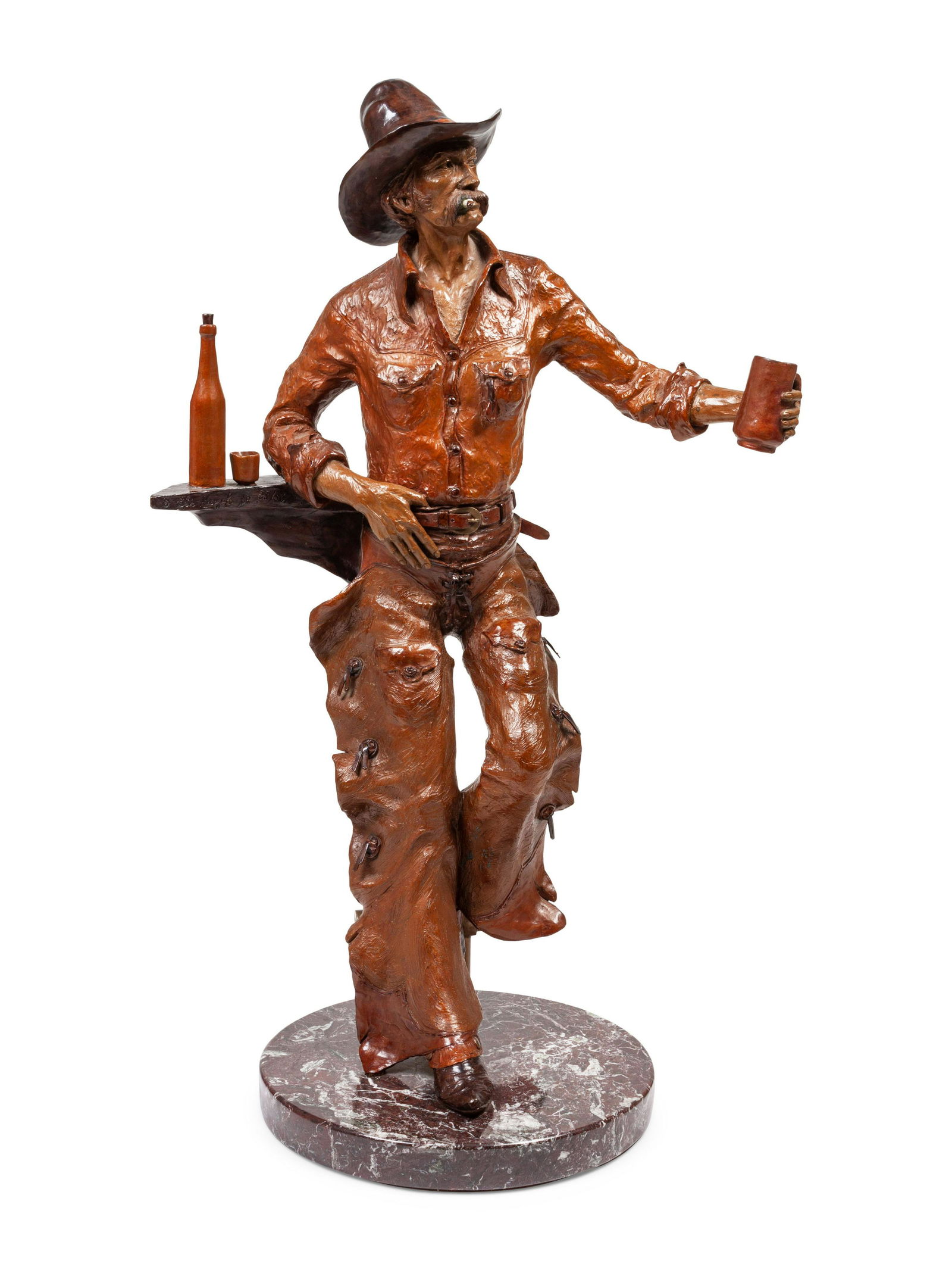 Elie Hazak (American, b. 1945) Thirsty Fella, edition: Elie Hazak (American, b. 1945) Thirsty Fella, edition 33/56, 1987 bronze signed Elie Hazak, numbered and dated (center left) height 26 3/4 x width 17 x depth 9 inches Property from an Important St. Lo