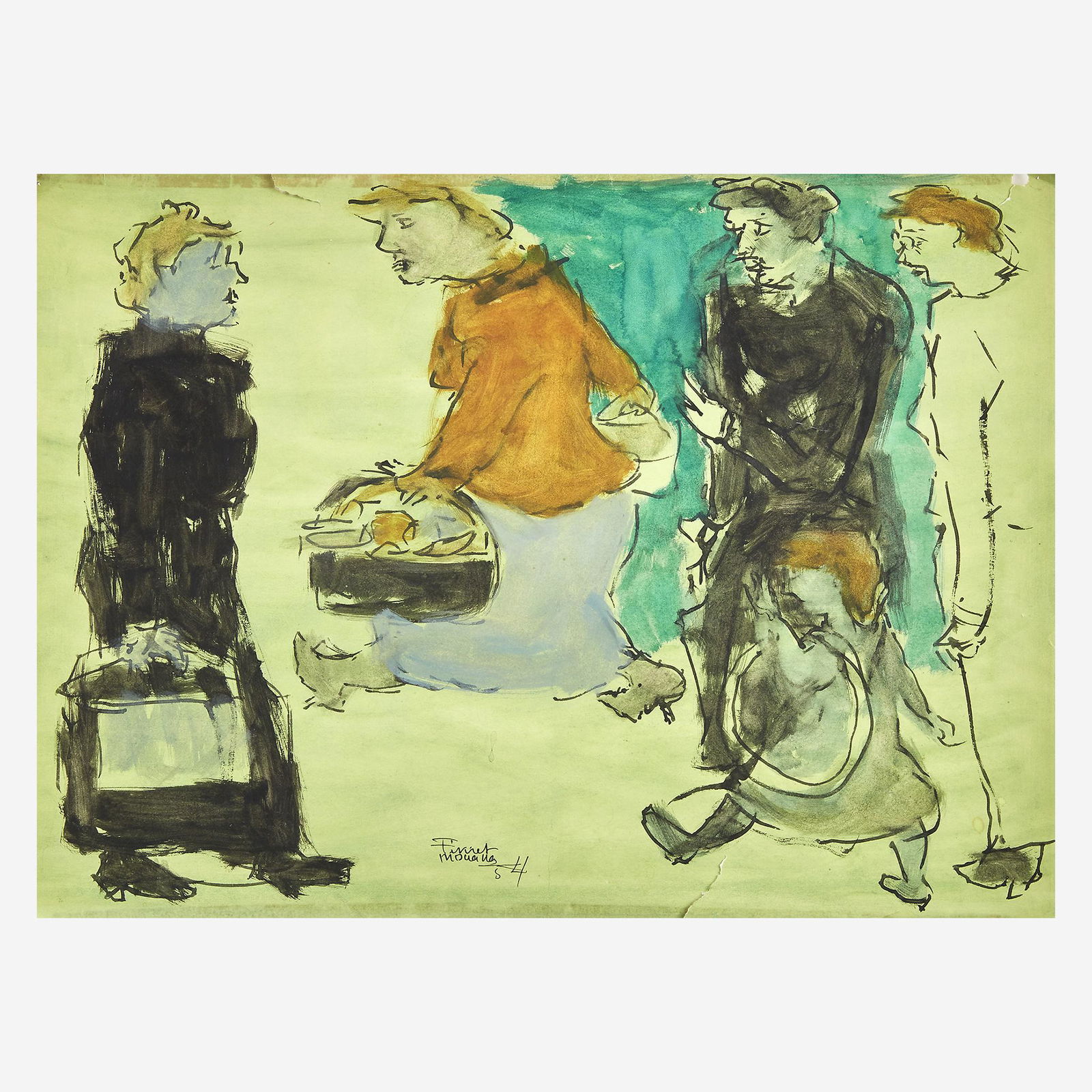 Fikret Mualla (Turkish, 1903-1967) Rue Animée (1 of 1)