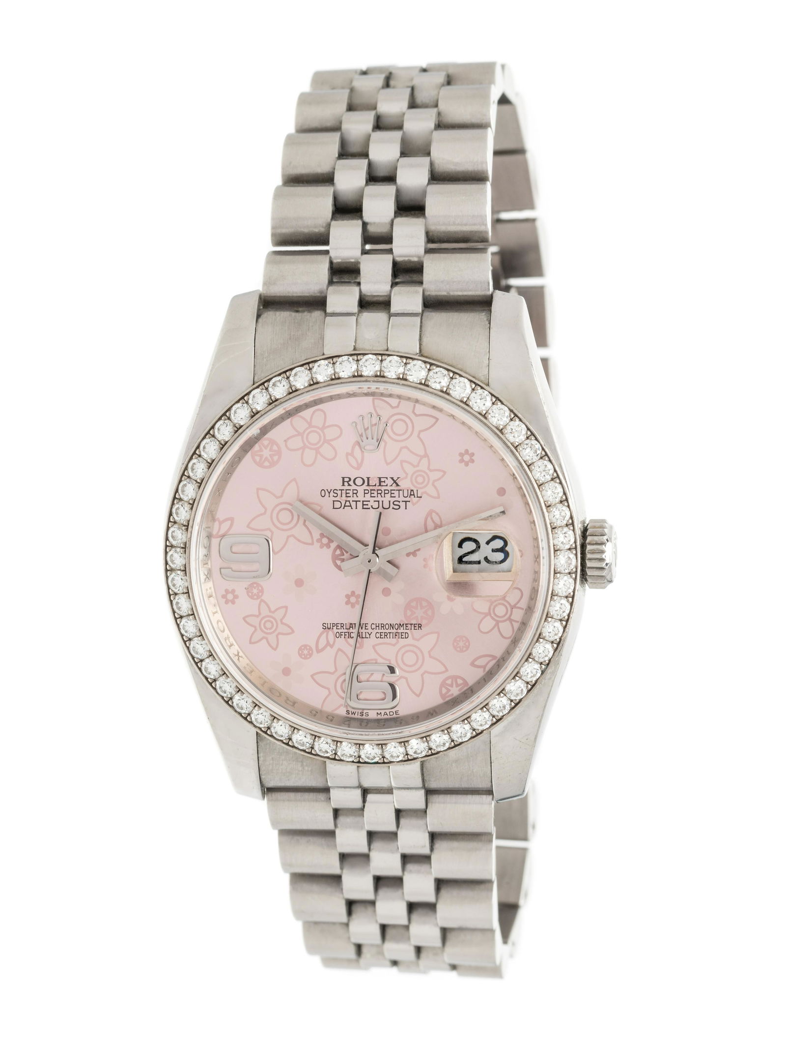 ROLEX, STAINLESS STEEL AND DIAMOND REF. 116244 (1 of 2)