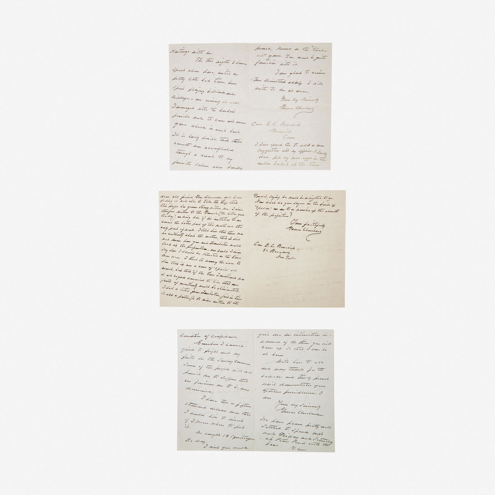 [Presidential] Cleveland, Grover Group of 3 Autograph (1 of 3)