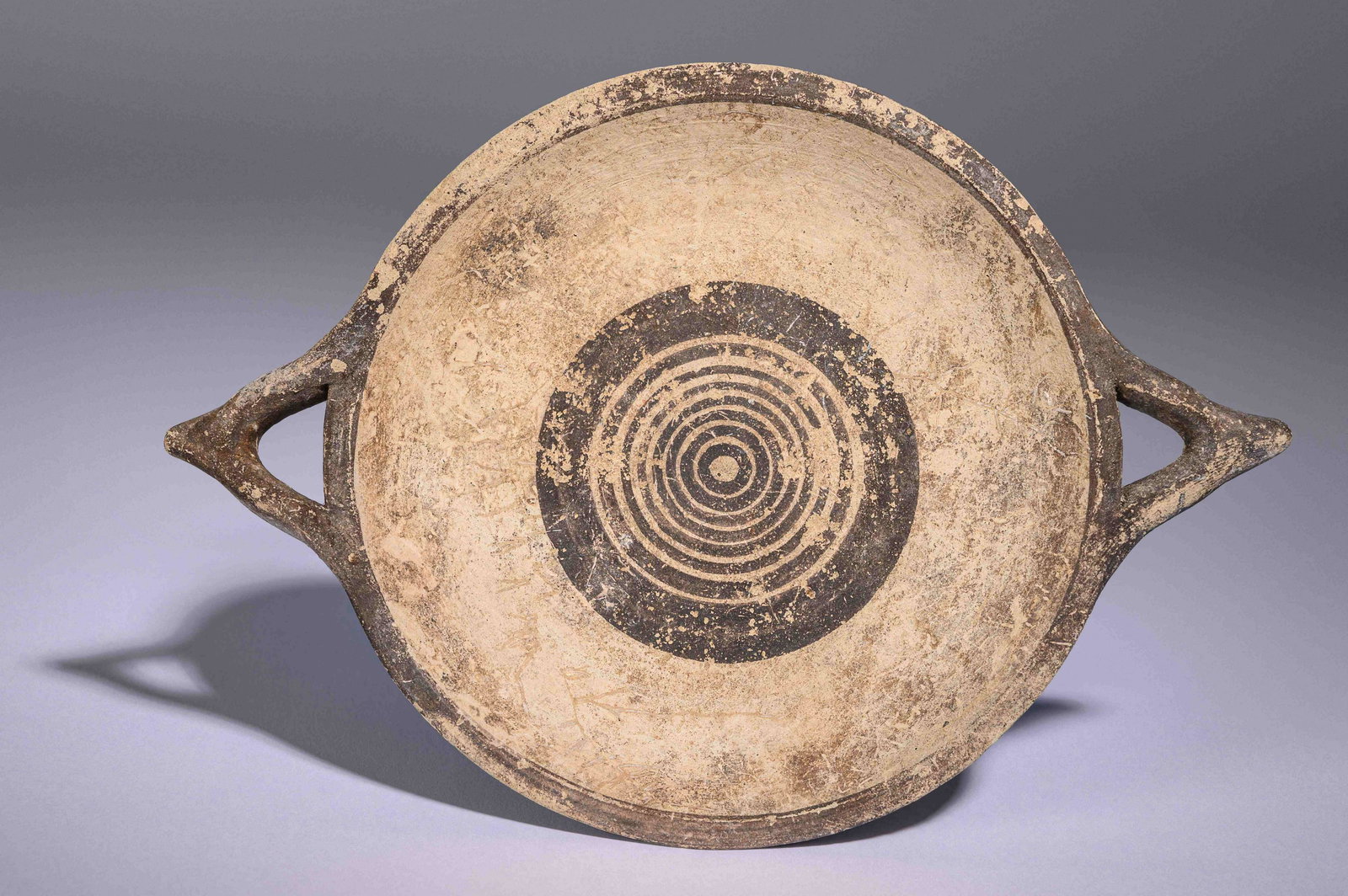 A Cypriot Bichrome Ware Dish Diameter 9 1/4 inches. (1 of 3)