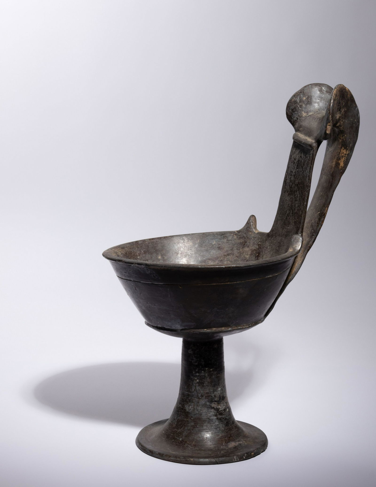 An Etruscan Bucchero Kyathos Height 17 3/4 inches. (1 of 3)