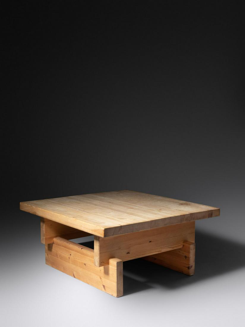 Roland Wilhelmsson (Swedish, 20th Century) Coffee Table: Roland Wilhelmsson (Swedish, 20th Century) Coffee Table Karl Andersson & Soner AB, Sweden pine H 18 x W 39 1/2 x D 39 1/2 inches