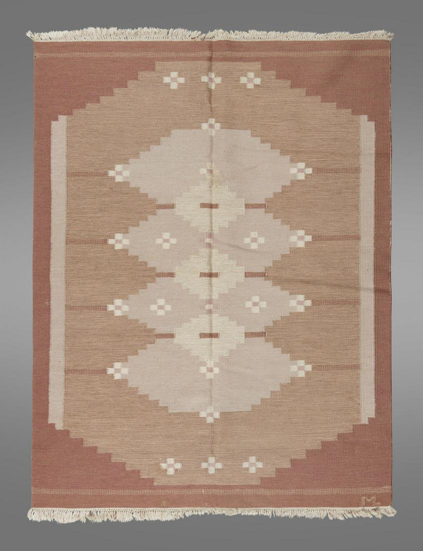 Margareta Lundahl (Swedish, 20th Century) Flatweave Rug (1 of 3)