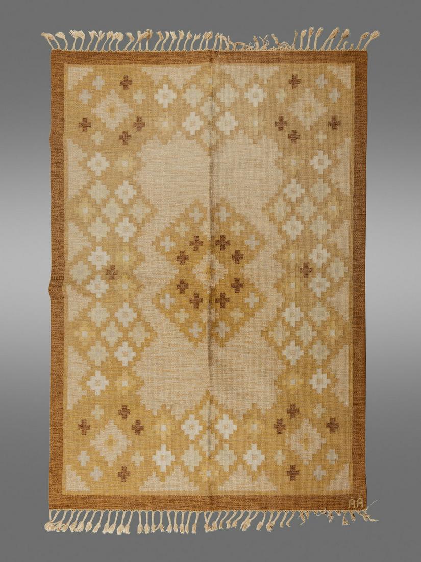 Asa Akerblom (Swedish, 20th Century) Flatweave Rug (1 of 2)