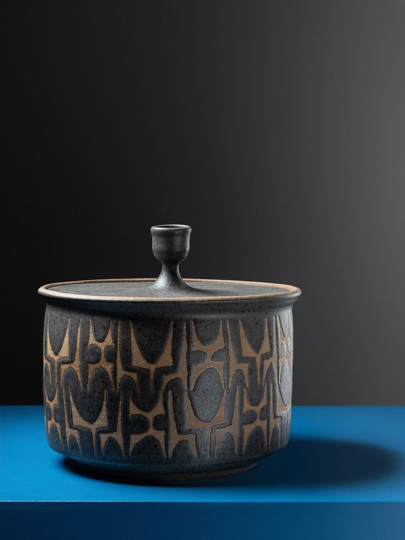 Clyde Burt (American, 1922-1981) Lidded Vessel (1 of 3)