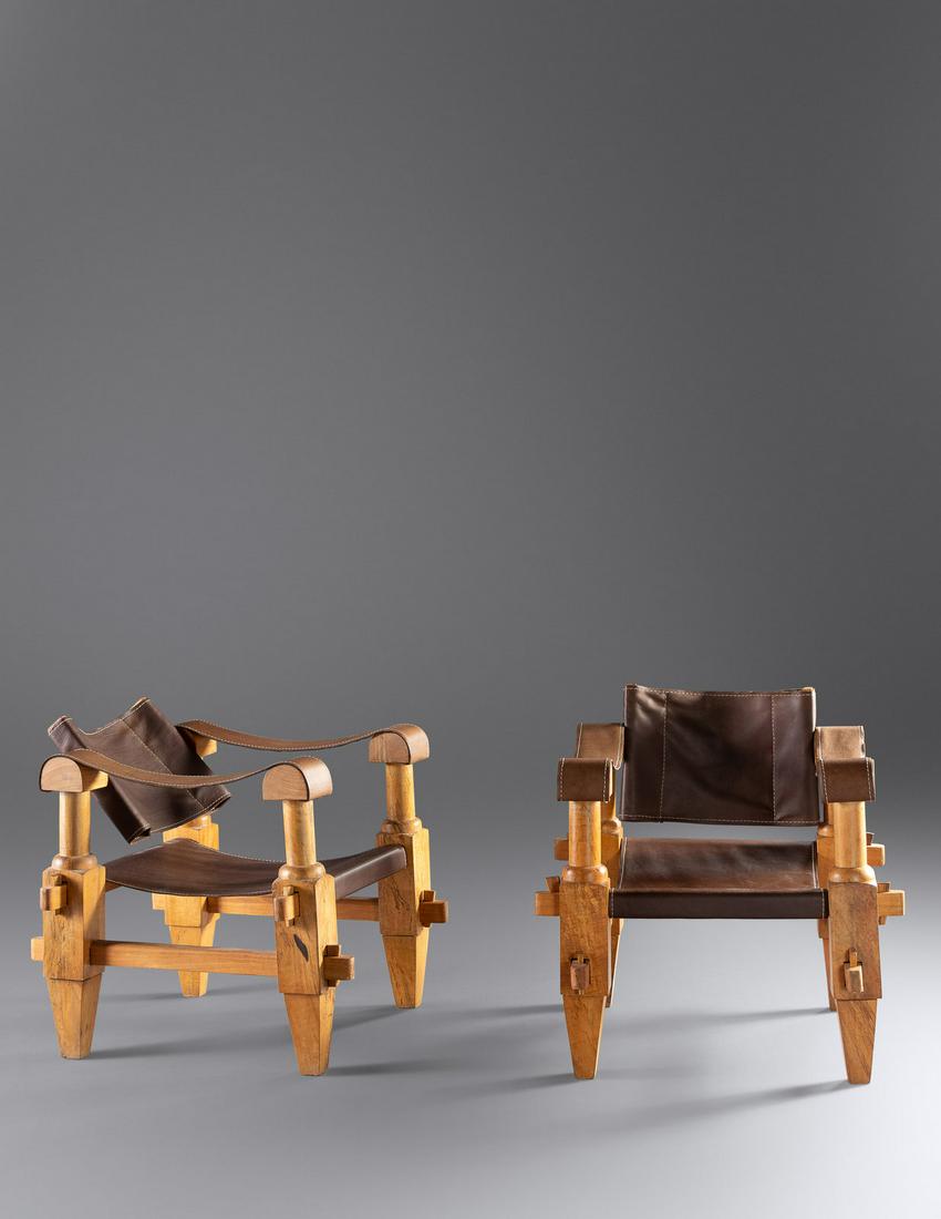 Mexican Mid 20th Century Pair of Campaign Chairs (1 of 2)