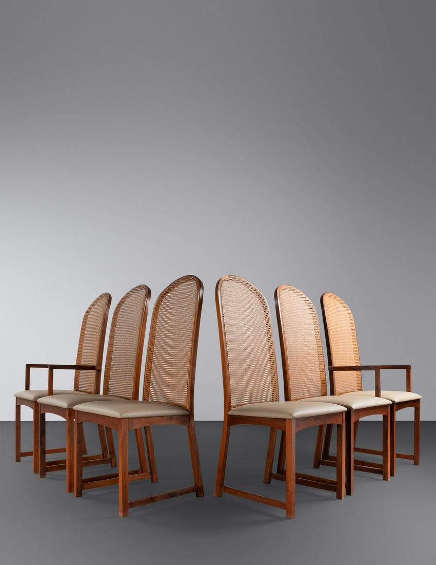 Milo Baughman (American, 1923-2003) Set of Six Dining (1 of 2)