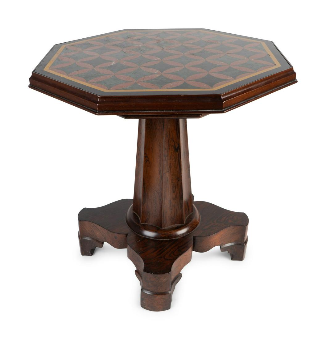 A Regency Faux-Grained Rosewood Adjustable Piano Stool (1 of 4)
