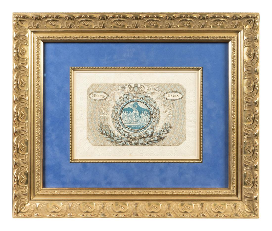 A George IV Coronation Ticket #832 - Abbey1821 Framed (1 of 1)