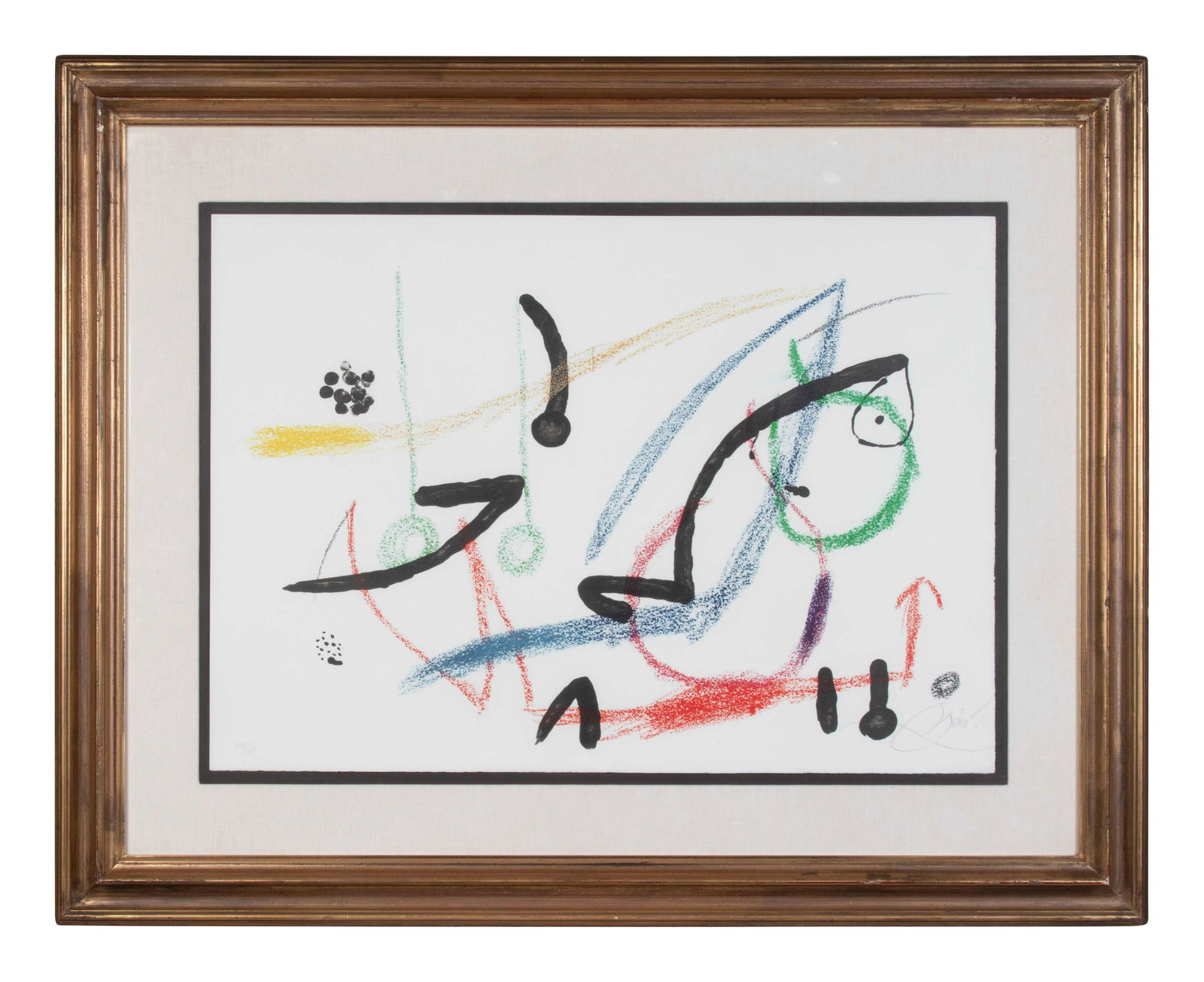 Joan Miro (Spanish, 1893-1983) Plate 9 (from Maravillas (1 of 2)