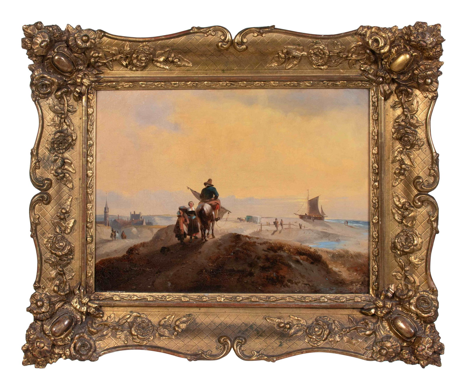 Continental School 19th Century Untitled (Sunrise): Continental School 19th Century Untitled (Sunrise) oil on canvas 12 ½ x 16 ¾ inches. Property from the Collection of Jane and Terry Bradshaw, Alpharetta, Georgia