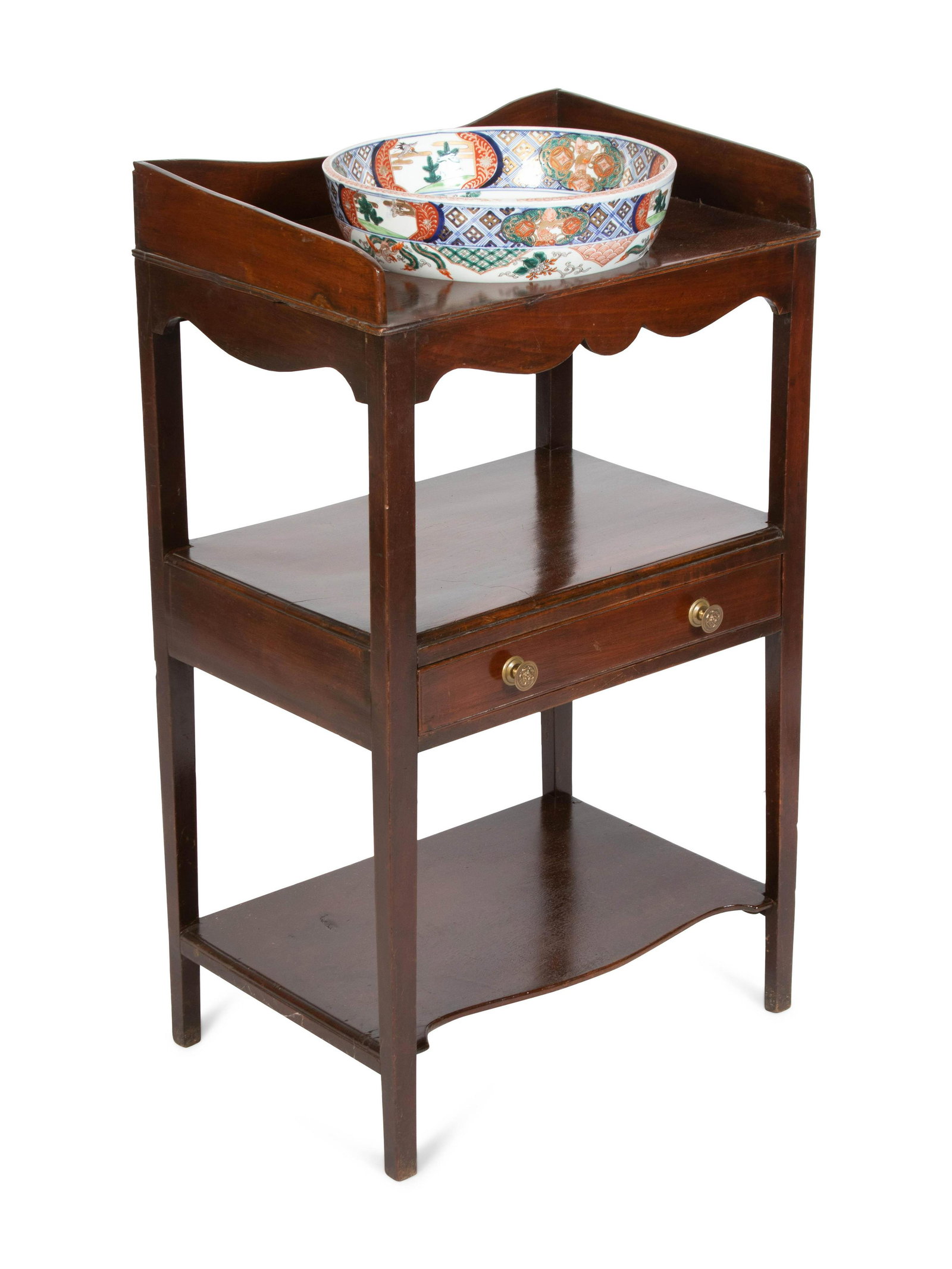 A George III Mahogany Wash Stand with a Japanese (1 of 3)