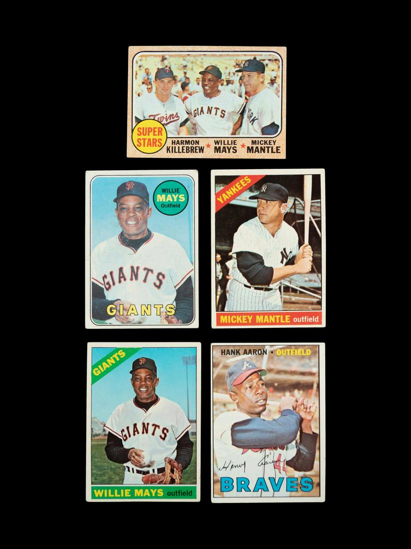 A Group of Five 1960s Mickey Mantle, Willie Mays and (1 of 2)
