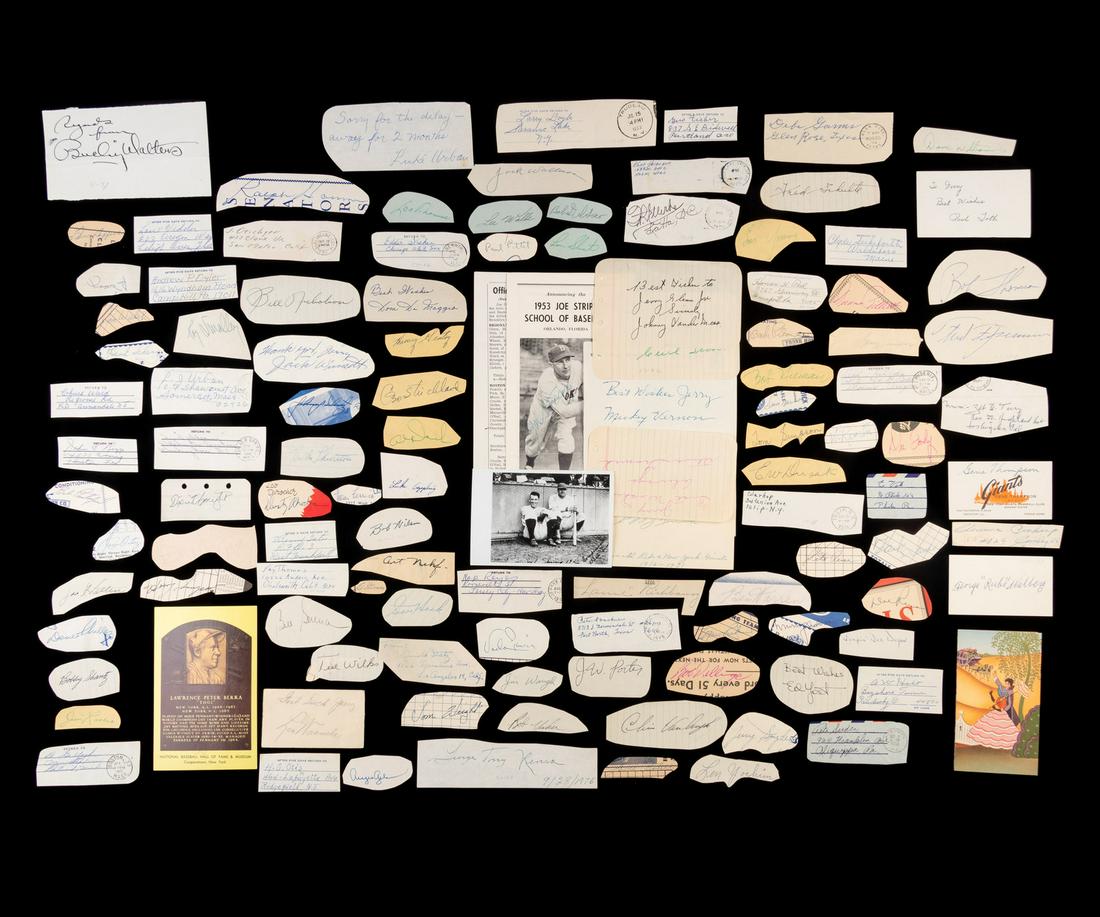 A Group of 119 Vintage Baseball Autographs Including (1 of 1)