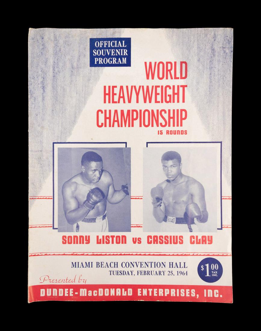 A 1964 Sonny Liston vs. Cassius Clay Heavyweight Boxing (1 of 3)