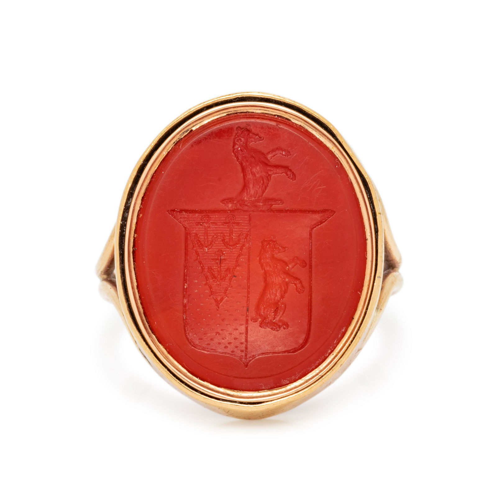ROSE GOLD AND CARNELIAN INTAGLIO RING (1 of 3)