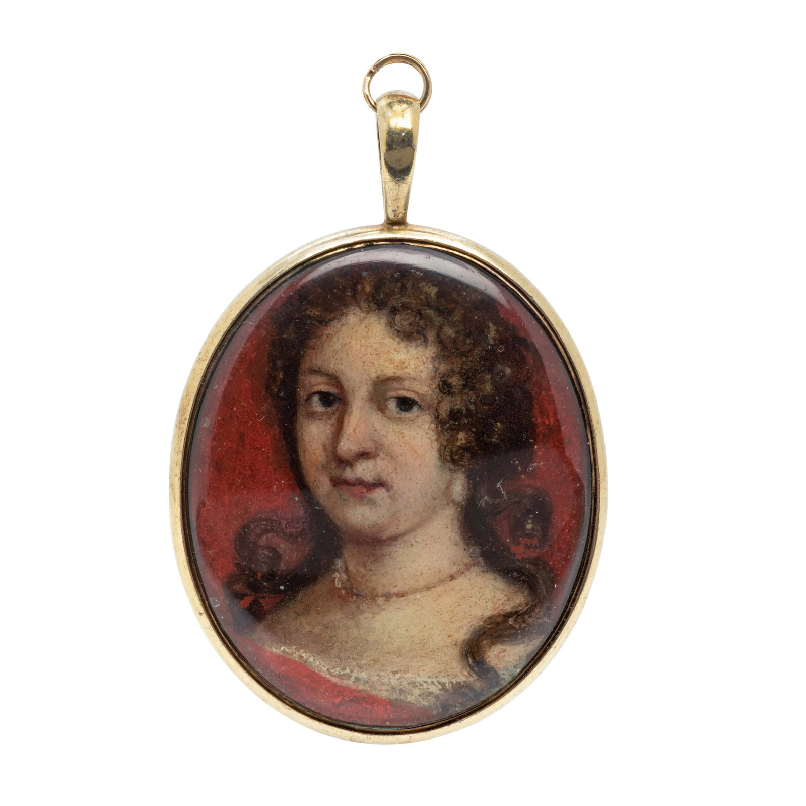 ANTIQUE, PORTRAIT MINIATURE PENDANT (1 of 2)