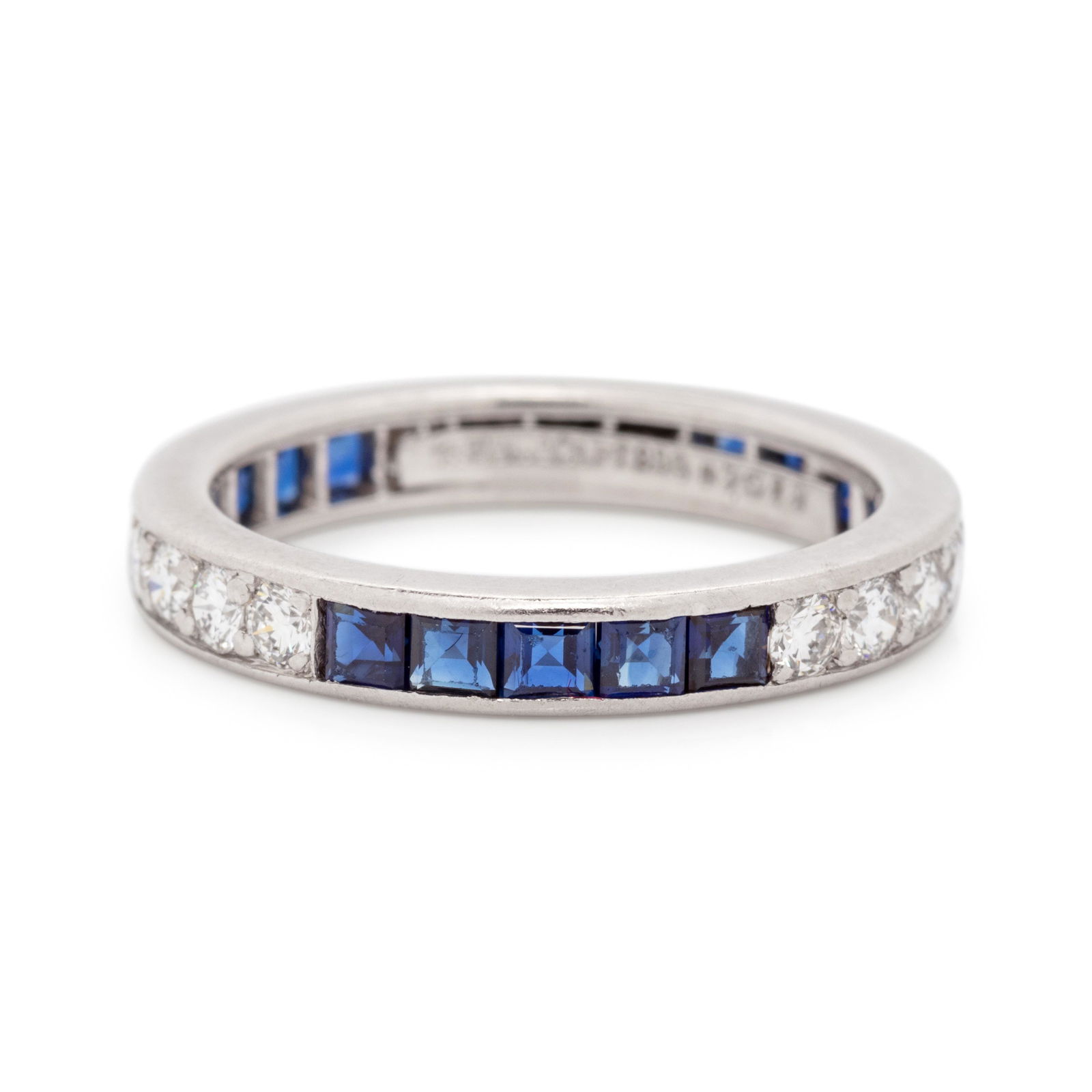 TIFFANY & CO., DIAMOND AND SAPPHIRE ETERNITY BAND (1 of 3)