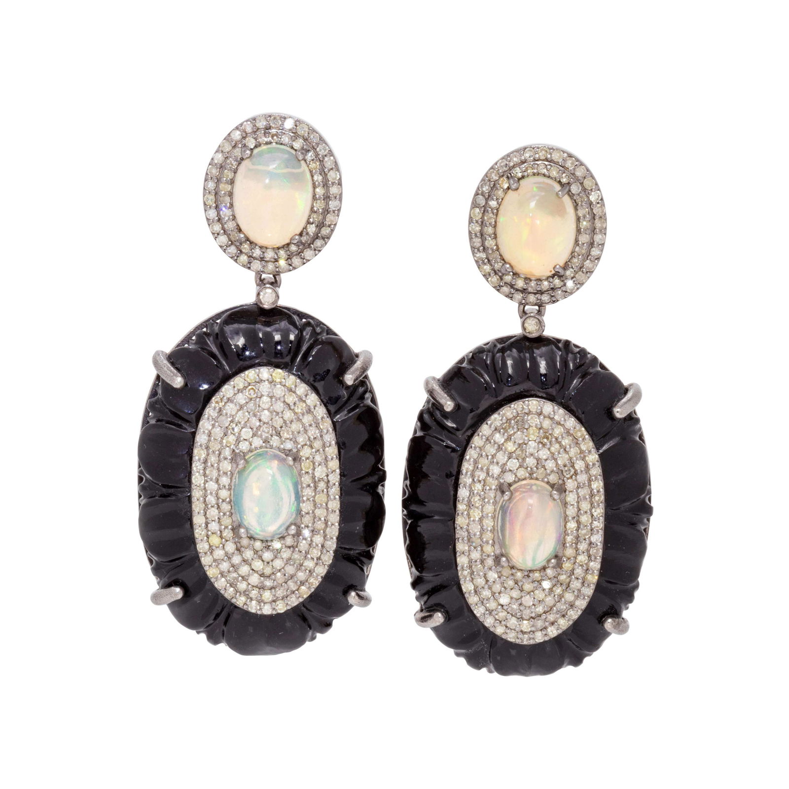 OPAL AND DIAMOND EARRINGS (1 of 2)