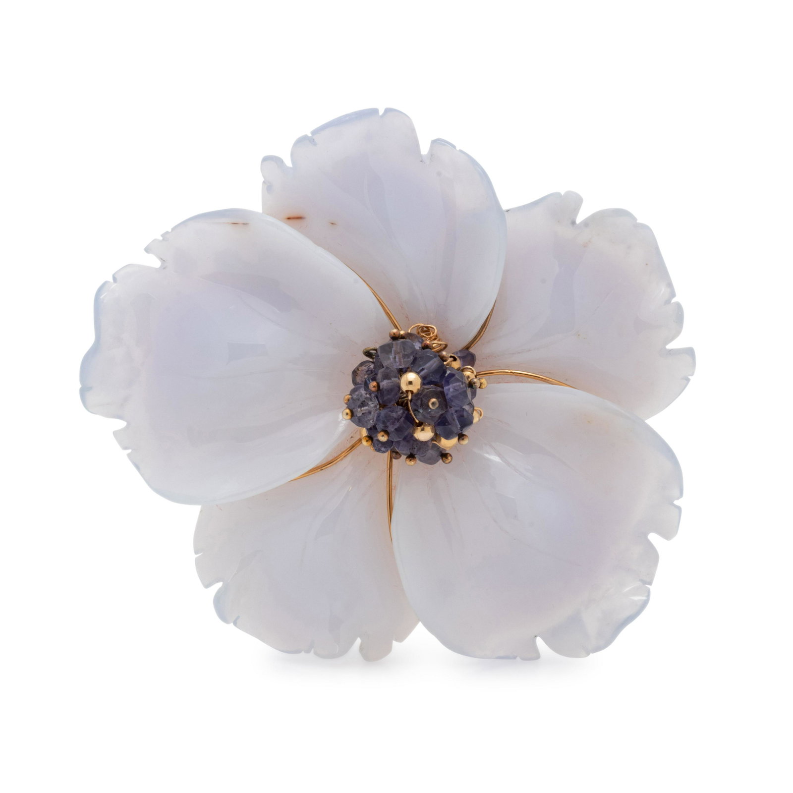 GEMSTONE FLOWER BROOCH (1 of 2)