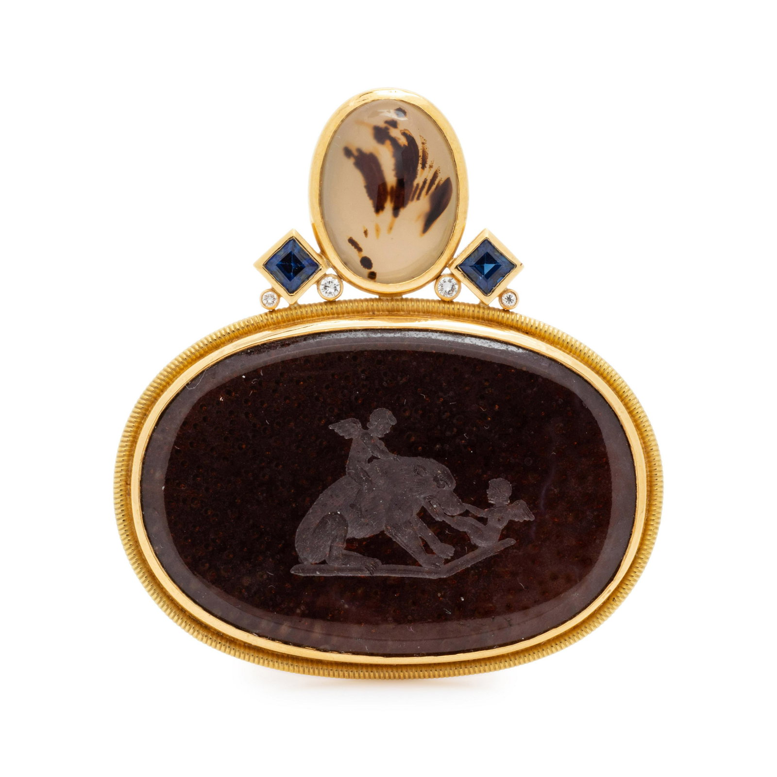 MULTIGEM INTAGLIO BROOCH (1 of 2)