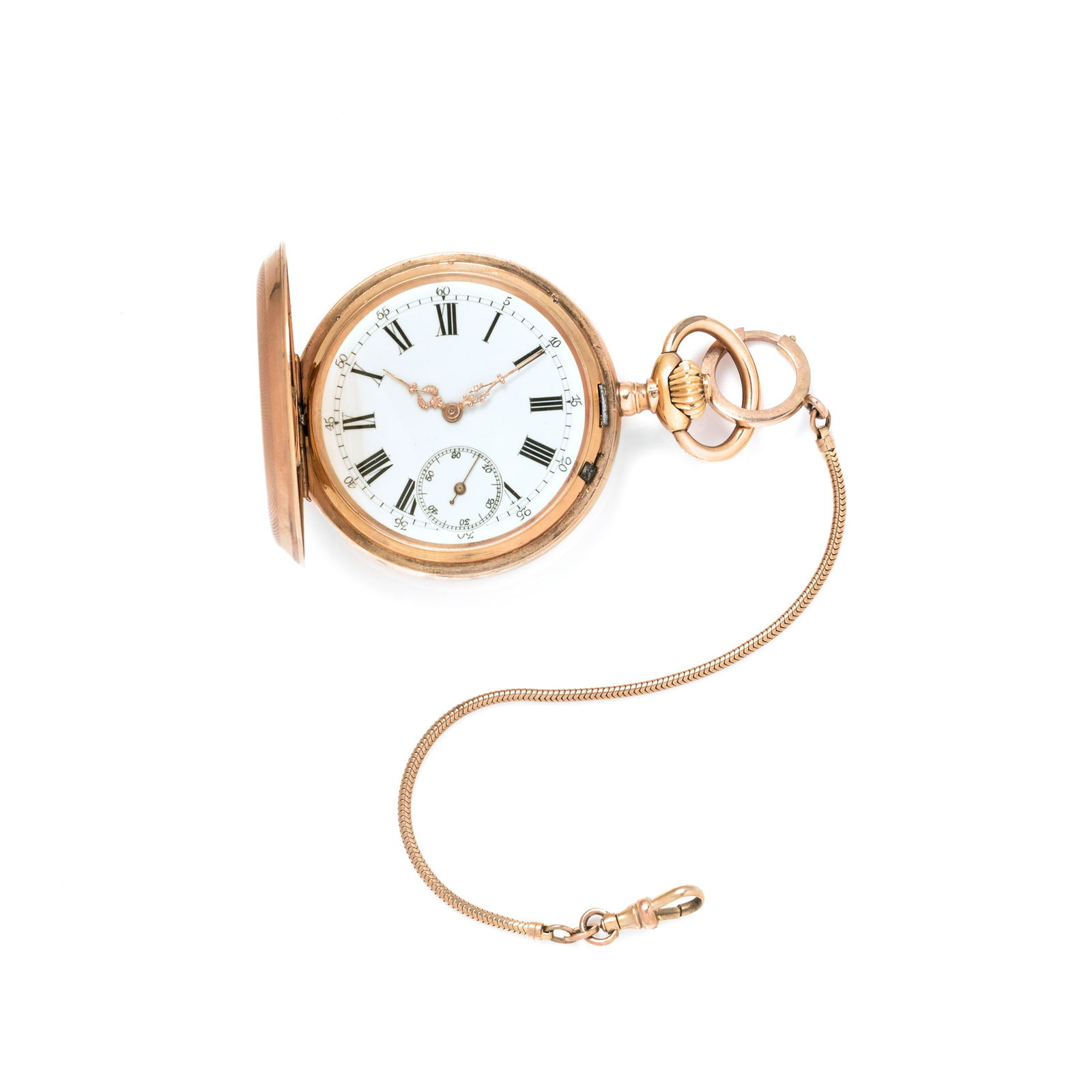 18K YELLOW GOLD HUNTER CASE POCKET WATCH (1 of 6)