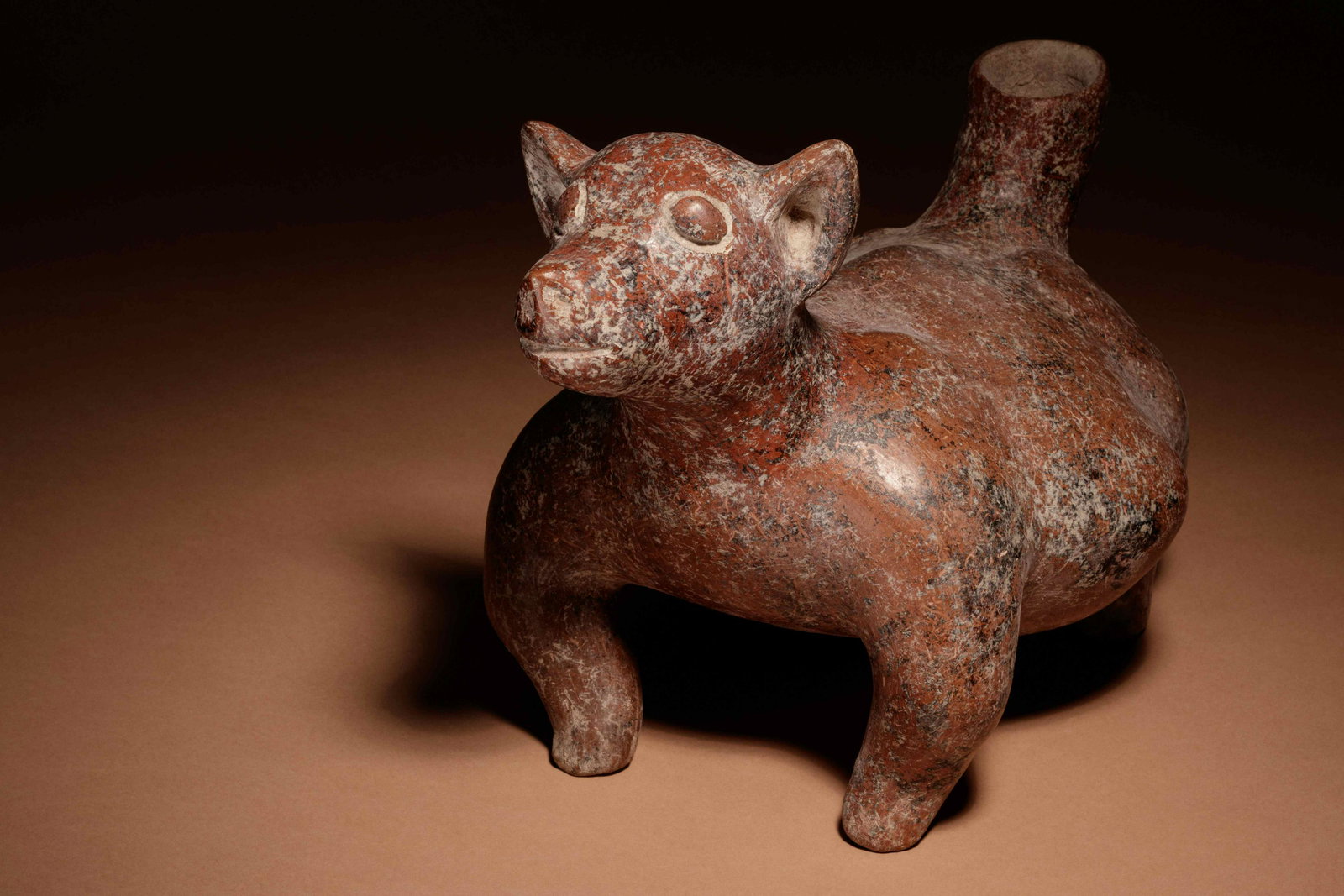 A Colima Terracotta Dog Length 13 3/4 inches. (1 of 3)