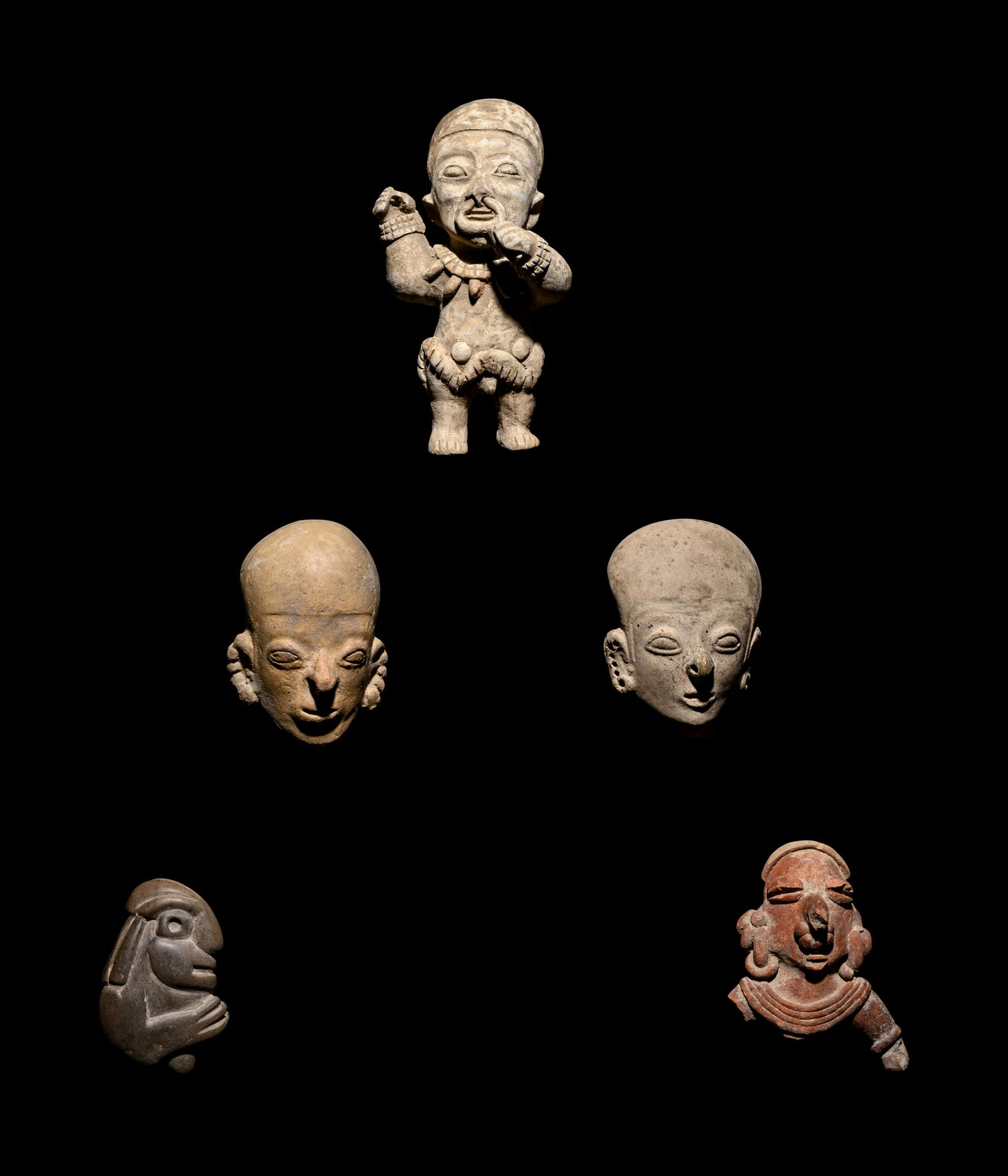 A Group of Five Pre-Columbian Objects Largest example (1 of 5)