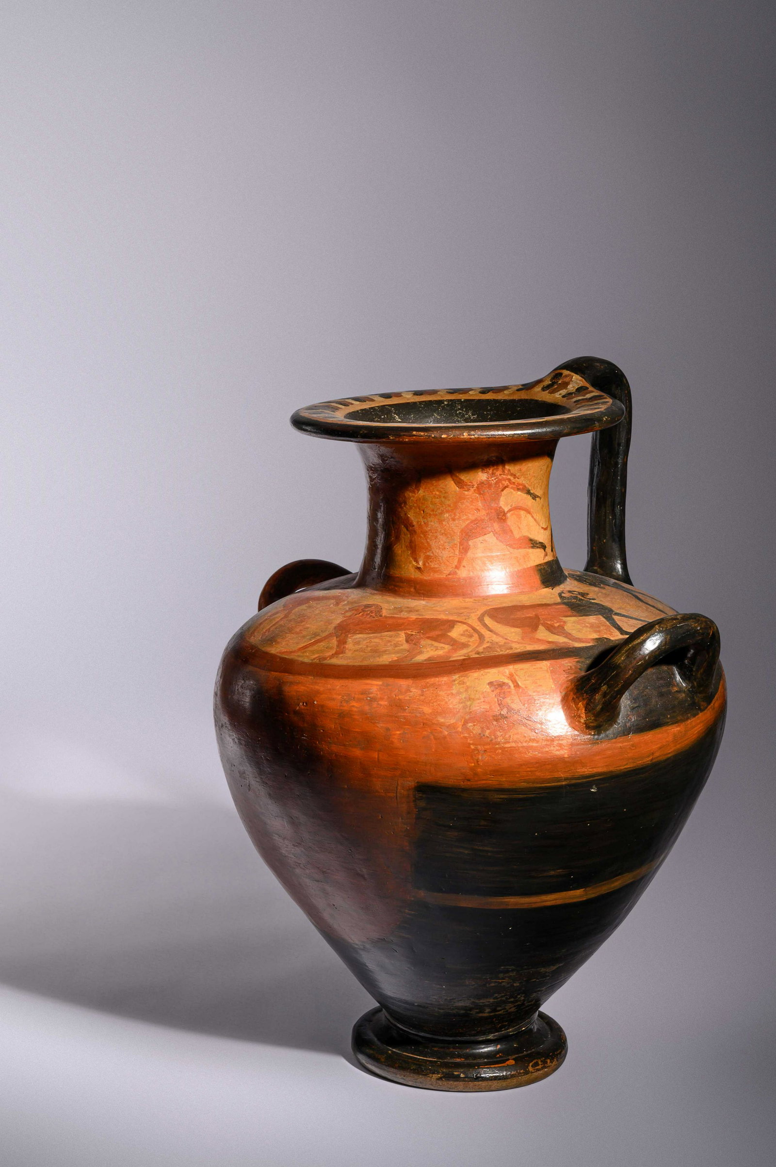 An Etruscan Black-Figured Hydria Height 17 1/2 x width (1 of 4)
