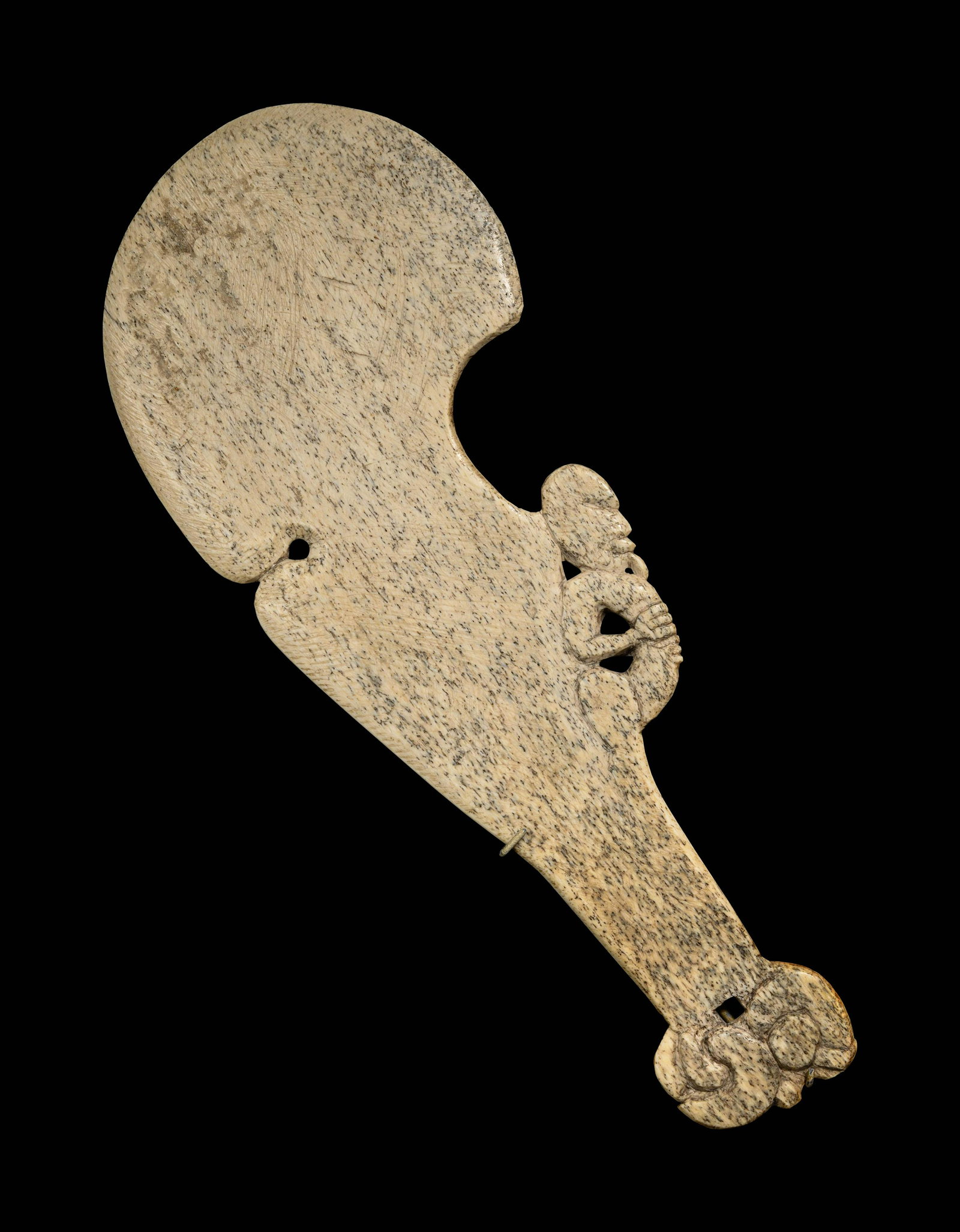A Maori Whalebone Club (Patu) Height 15 x width 6 (1 of 3)