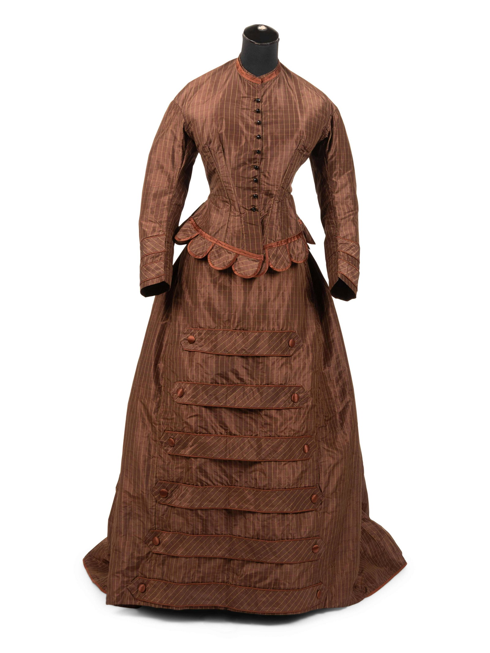 Silk Taffeta Two-Piece Dress, 1878: Silk Taffeta Two-Piece Dress, 1878 This dress comes from the Tasha Tudor Collection of the Colonial Williamsburg Foundation. Tasha Tudor (nee Starling Burgess, 1915-2008) was a writer and illustrator 