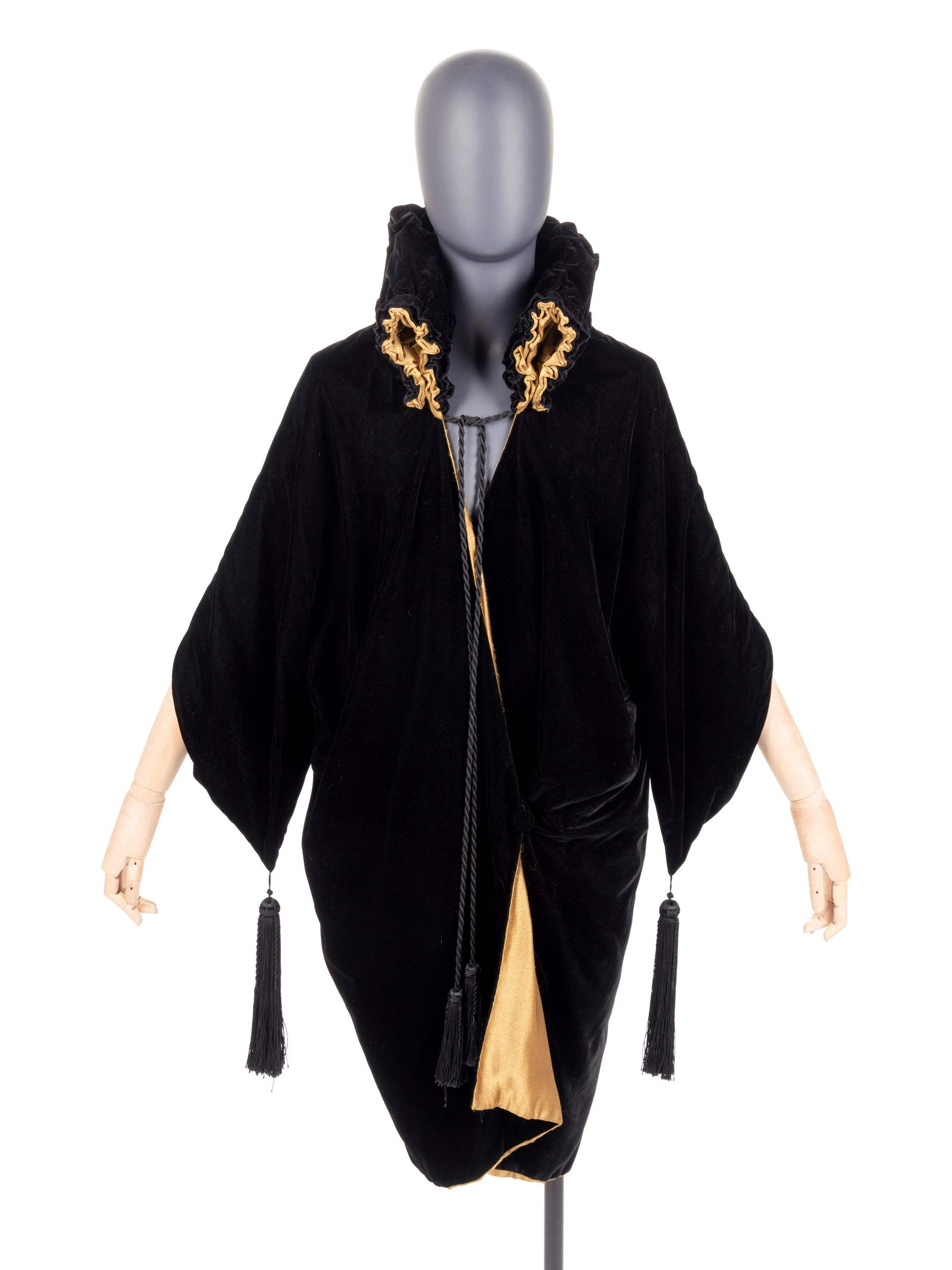 Liberty & Co. Silk Velvet Evening Coat with Tassels, (1 of 6)