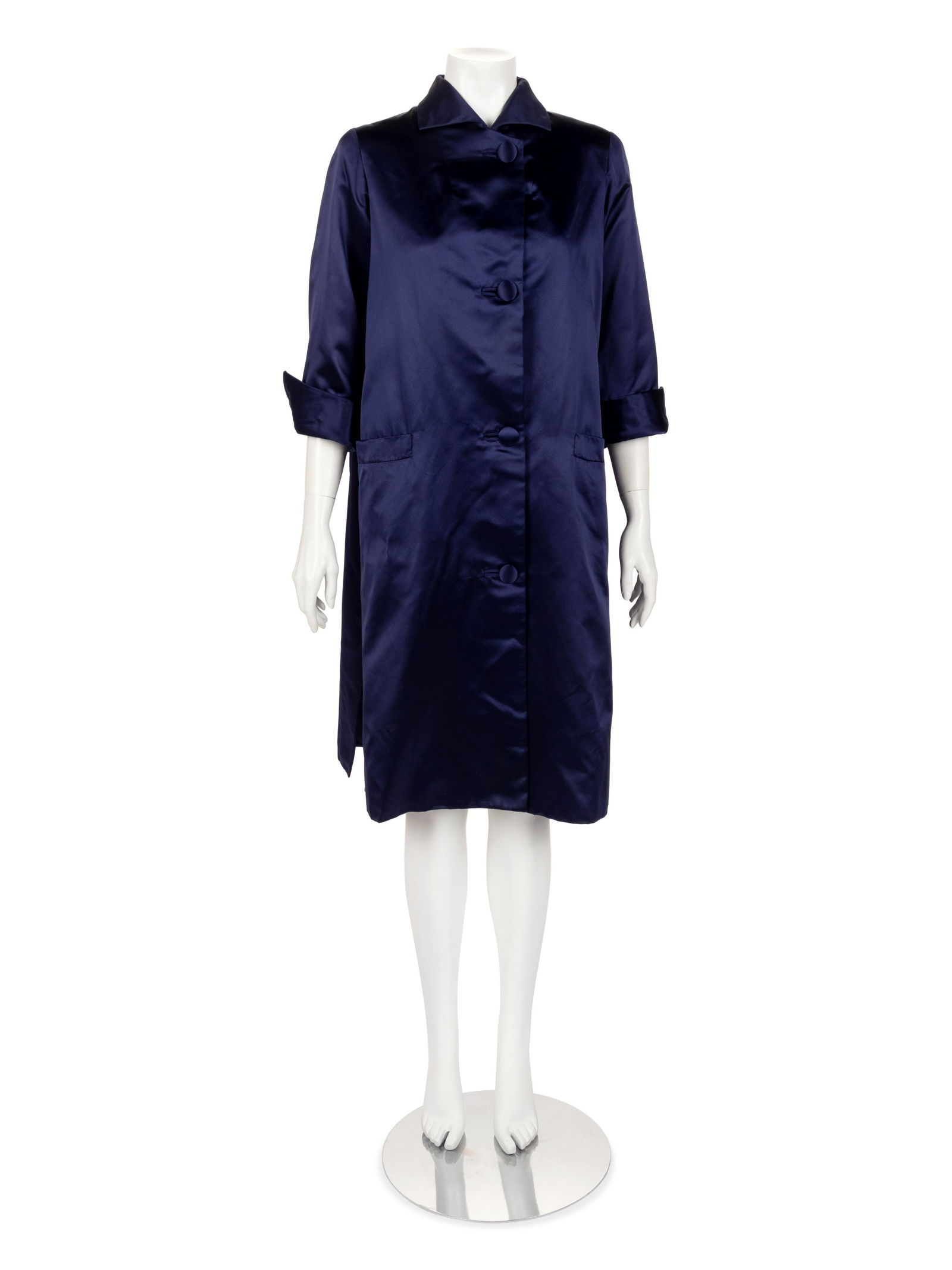 Christian Dior Haute Couture Silk Satin A-Line Coat, (1 of 5)