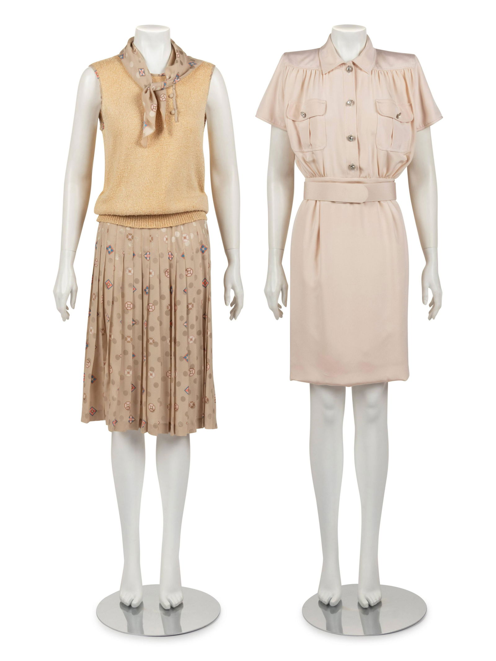 Two Valentino Ensembles: One Belted Dress and One (1 of 5)