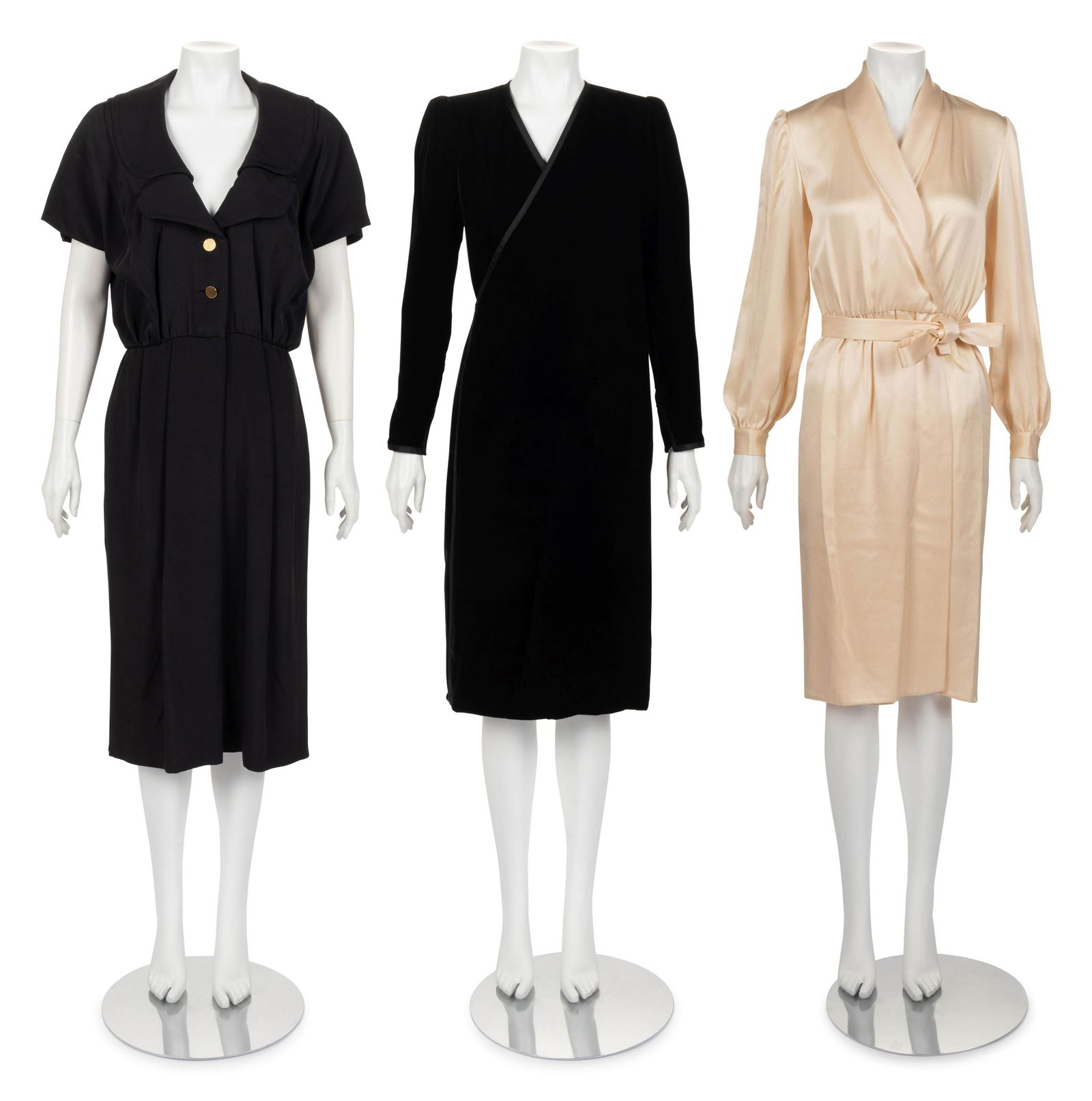 Three Designer Wrap Dresses: Two Galanos, One Yves (1 of 4)