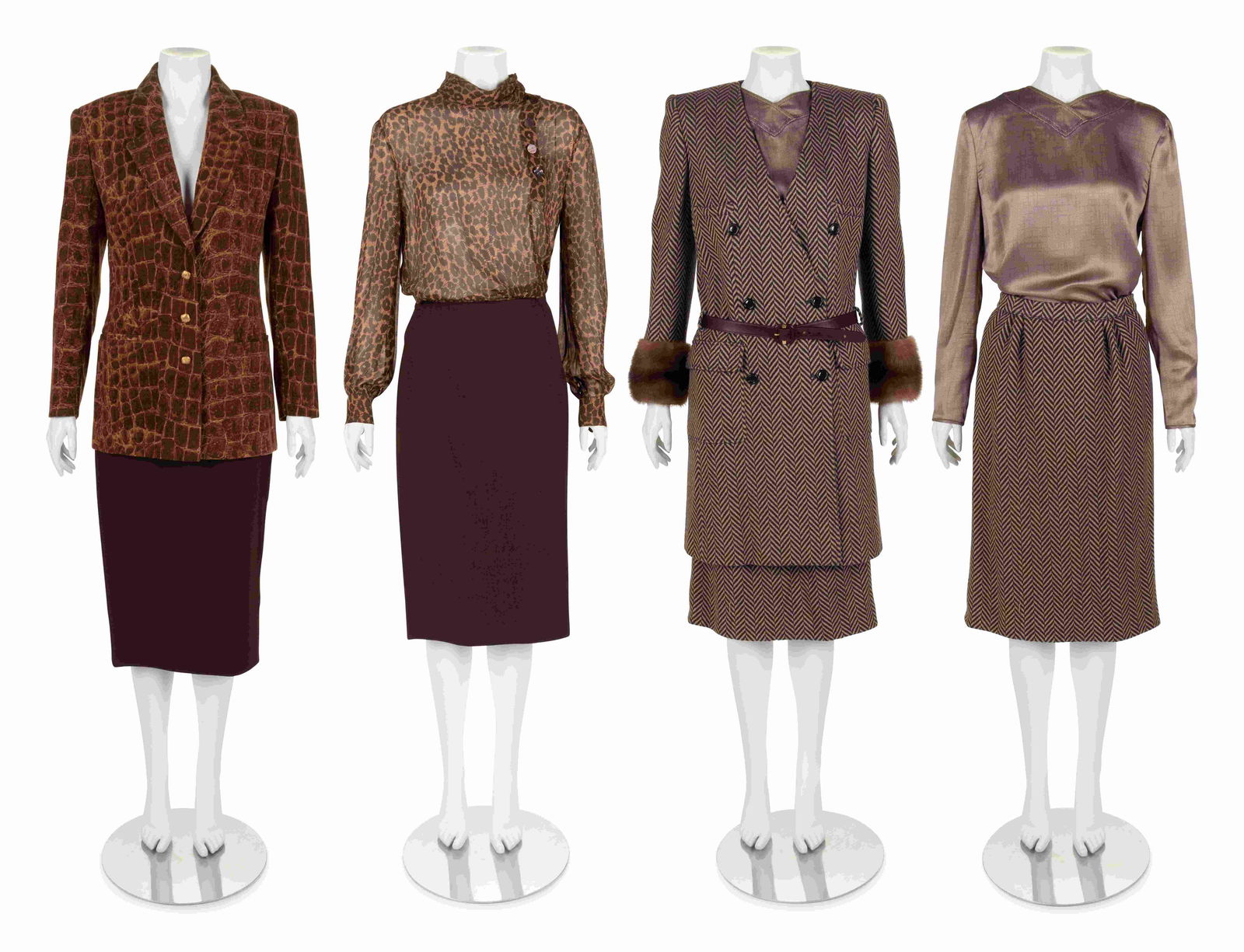 Two Three-Piece Valentino Ensembles, 1980s-1990s (1 of 6)